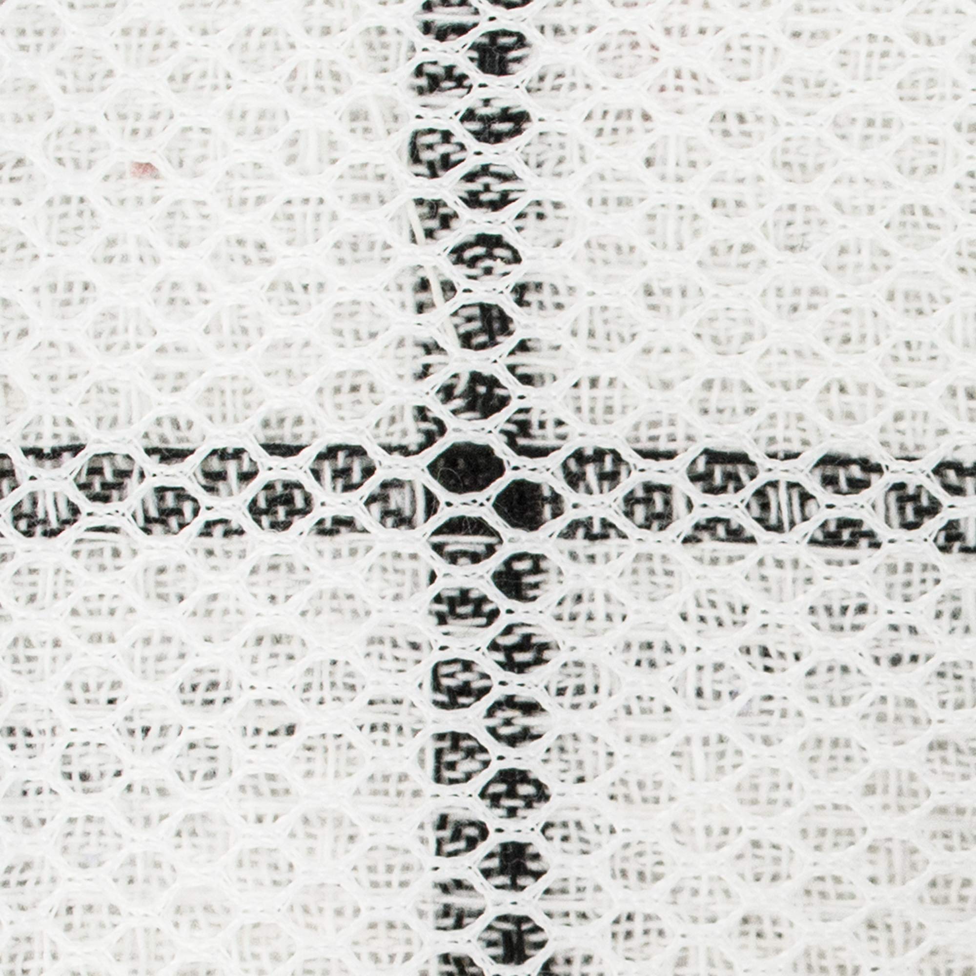 Dii Scrubber Dishcloths Collection Windowpane Dishrag Set, 12X12, White/Black Stripe, 6 Piece