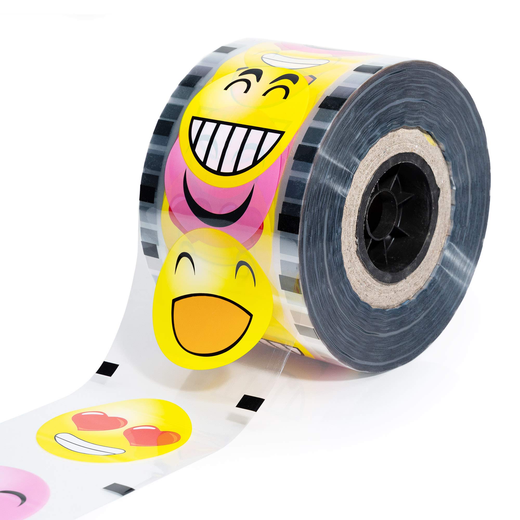 Wyzworks Cup Sealer Film With Cute Smiley Design, Seals 3275 Cups Per Roll @ 90Mm-105Mm, Bubble Boba Milk Tea Lid Sealing Film F