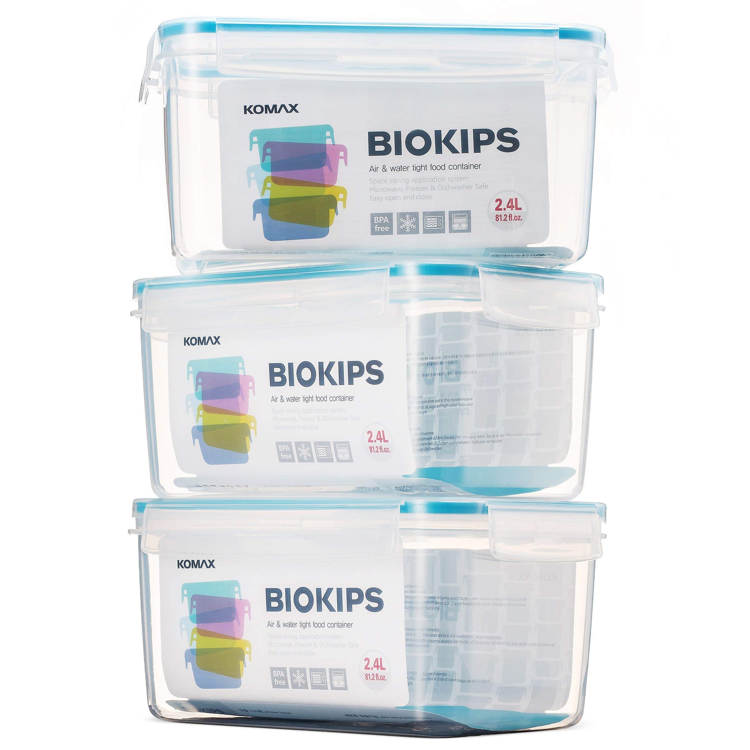 Komax Biokips Food Storage Containers With Lids - Large Storage Containers To Store Fruits, Vegetables, Flour & More - Bpa Free