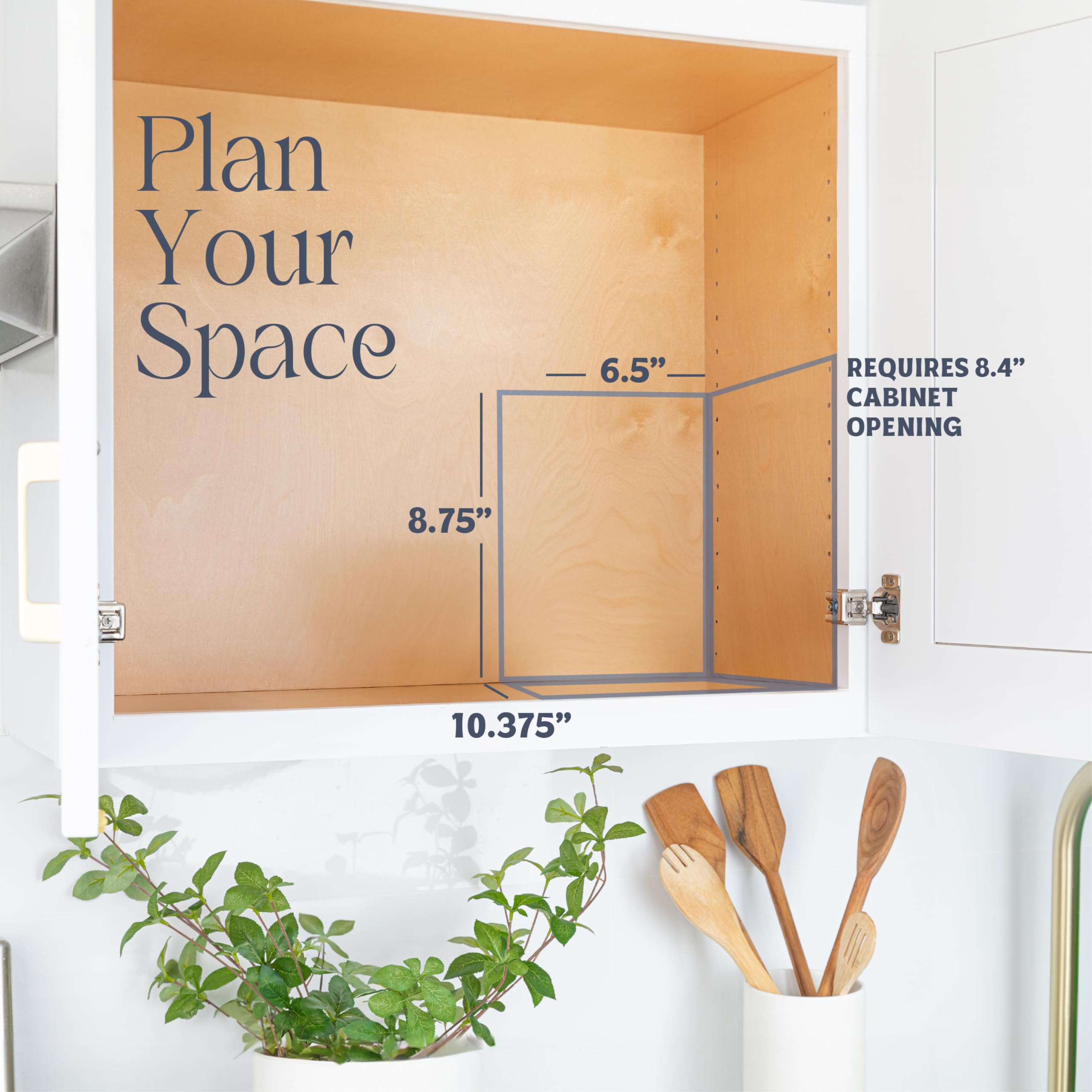 HOLDN’ STORAGE Pull Out Spice Rack - Heavy Duty Chrome Organizer, 8-1/2"W x 10-3/8"D x 8-7/8"H, Model