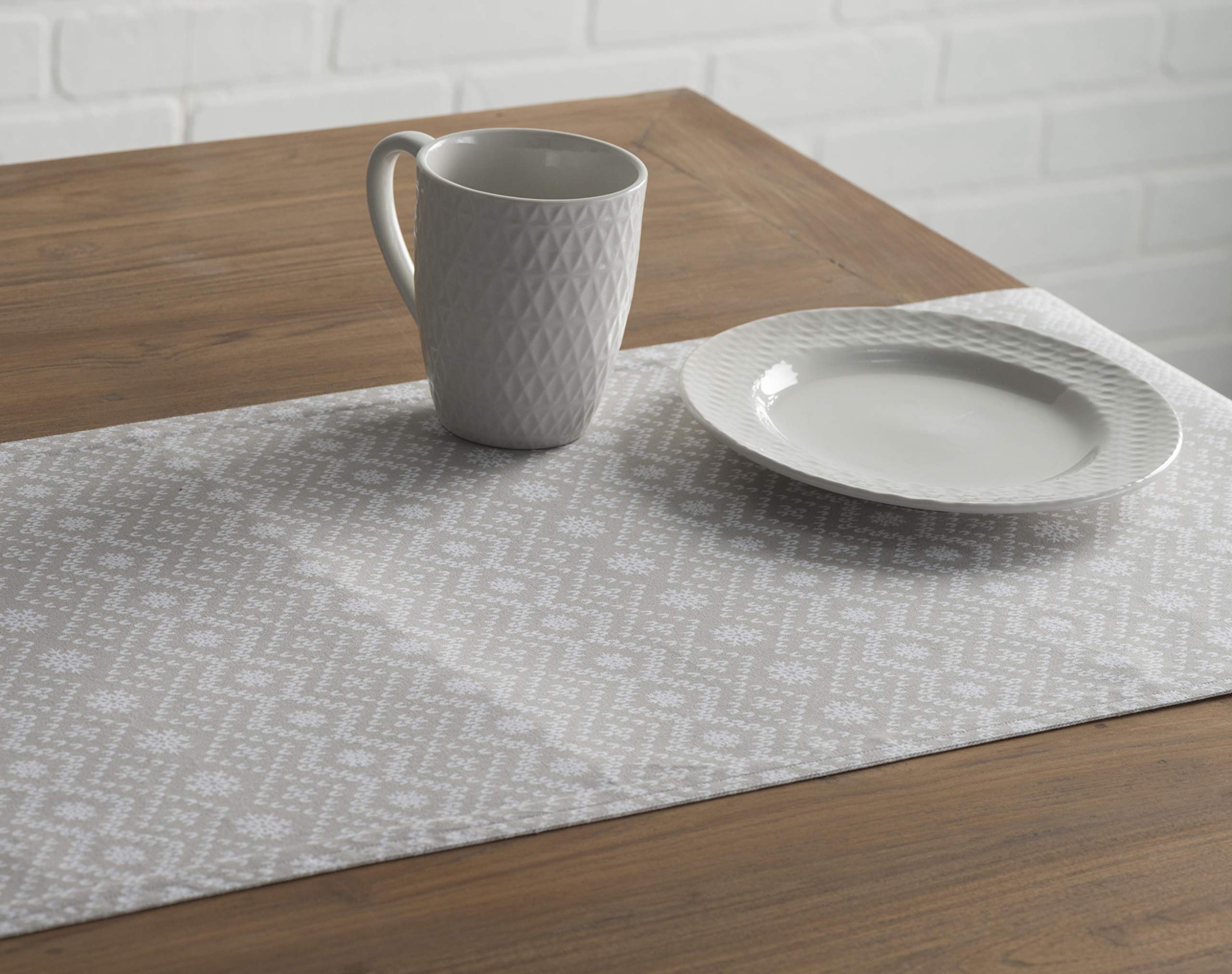 Maison D' Hermine Table Runners 100% Cotton 14.50Inch X 60Inch Tablerunner, Decorative Table Runner, Dining & Camping, Cozy Chri