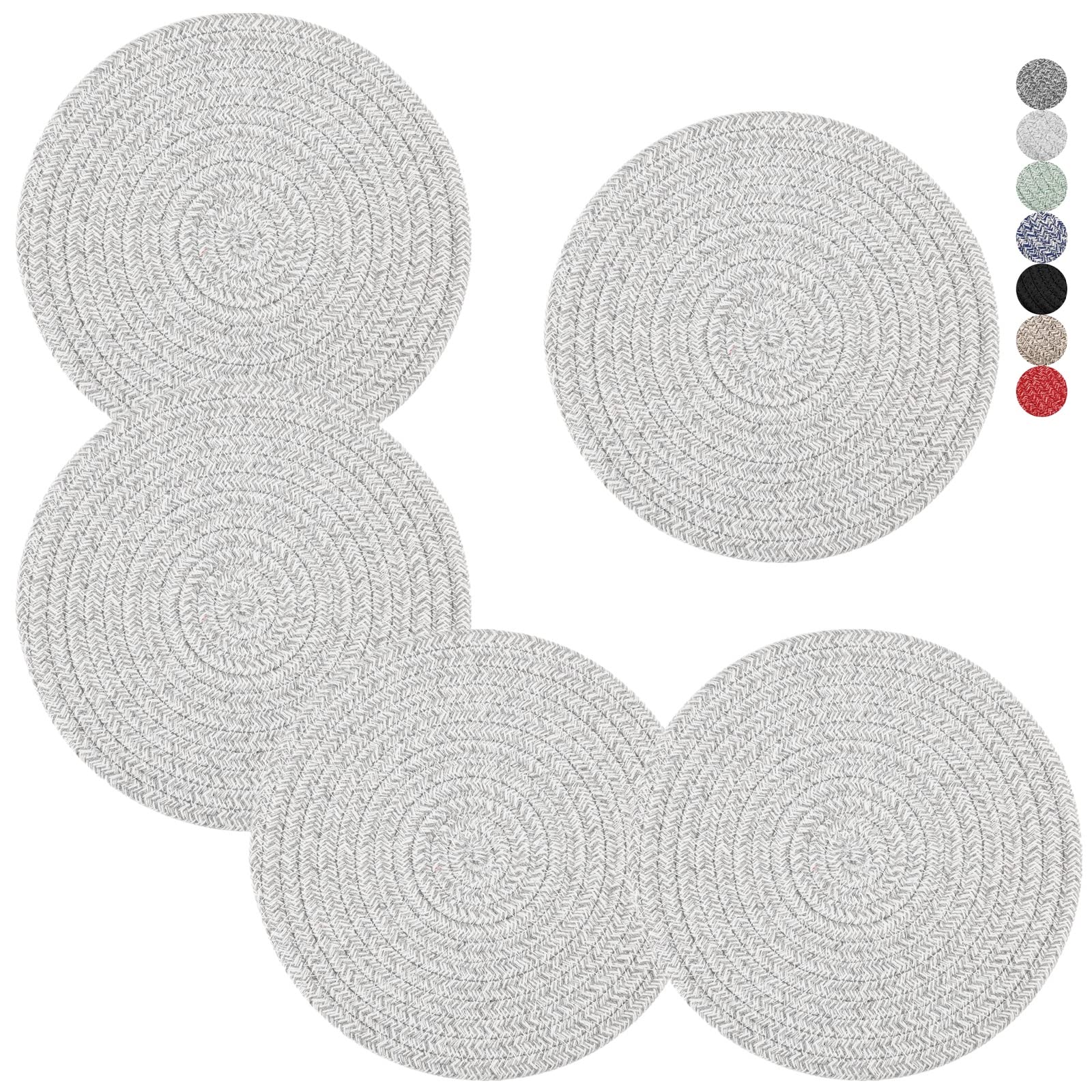 Trivets For Hot Pots And Pans 8 Inches 5 Pcs, Trivet For Hot Dishes, Hot Pads For Kitchen, Cotton Coasters Mat To Protect Counte