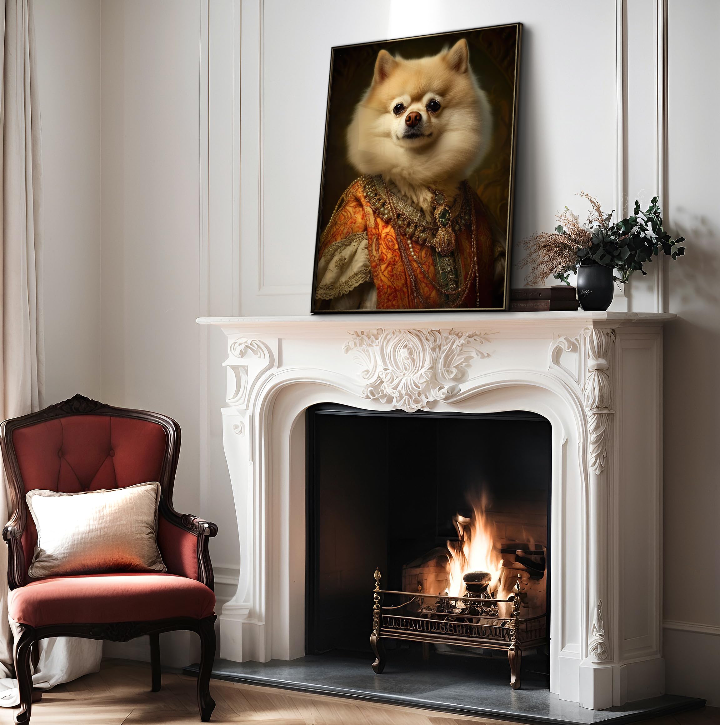 Poster Master Aristocratic Pomeranian Poster - Dog Print - Renaissance Art - Dog Breed Art - Gift For Him, Her & Animal Lover -