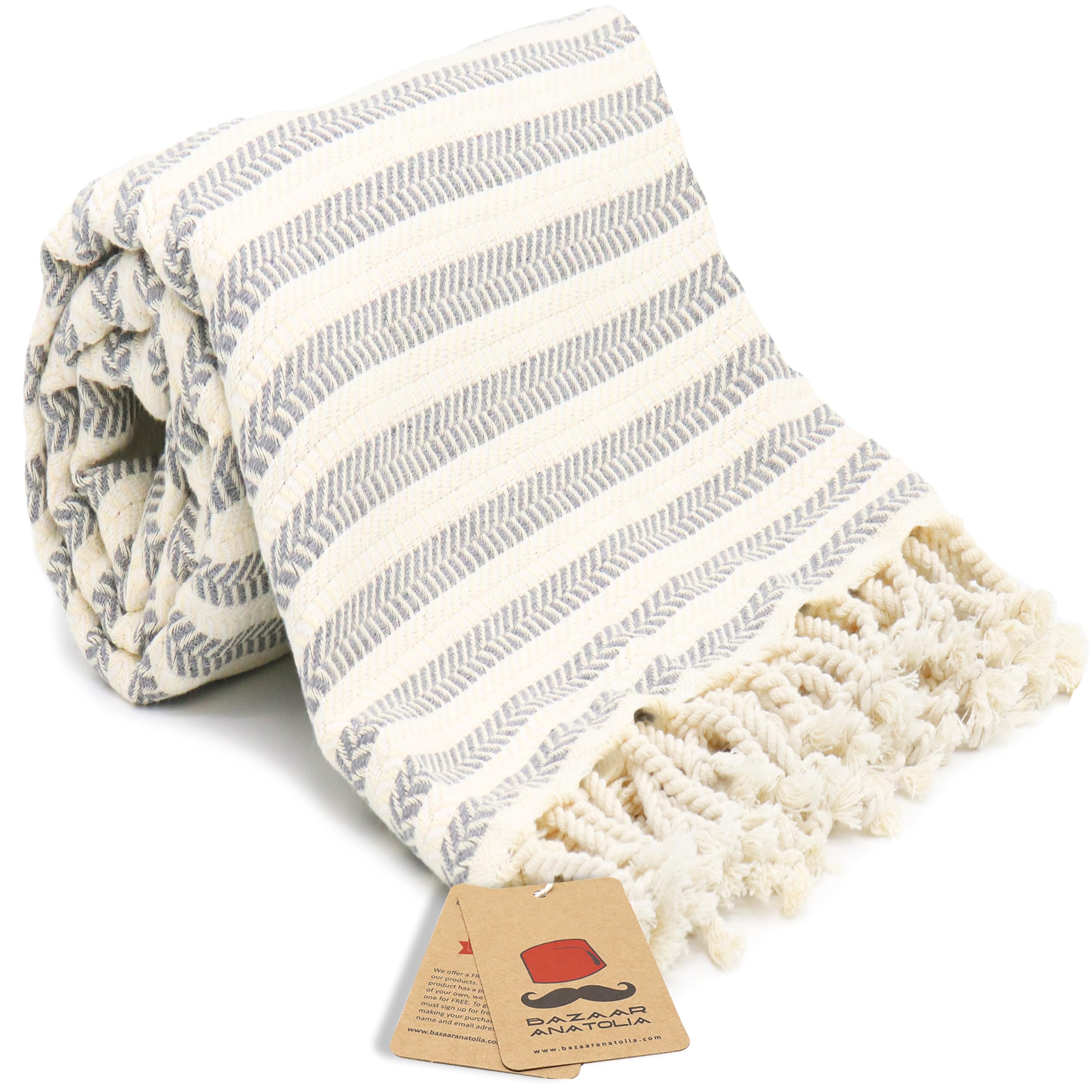 Bazaar Anatolia Turkish Beach Towel 100% Cotton Large Bath Towels Oversized Quick Dry Boho Farmhouse Decor Sheets Bathroom Towel