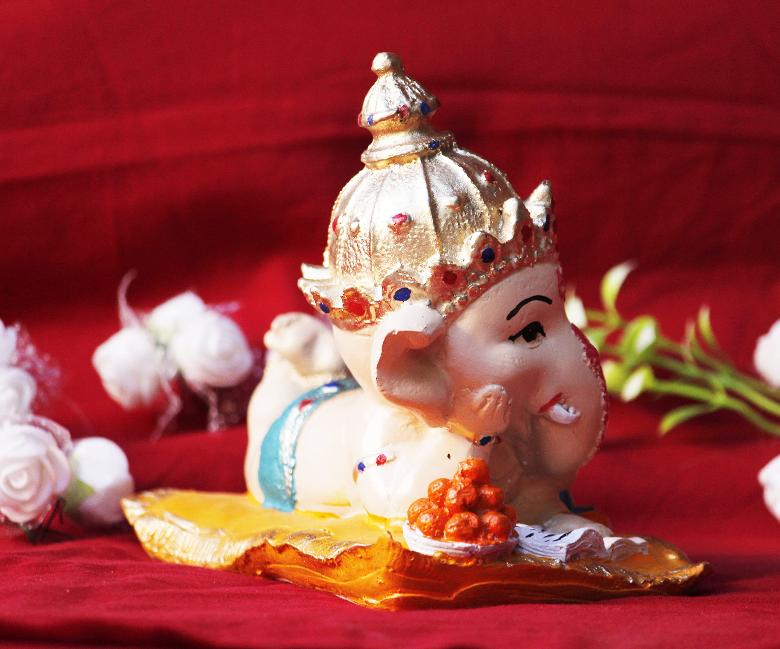 Beckon Venture Handicrafted Ganesh Ji Murti Idol For Home,Gift,Big Size,Multicolor