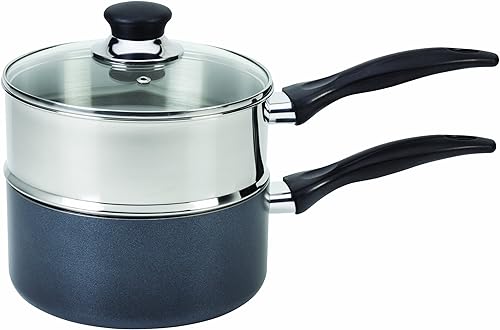 T-fal B1399663 Specialty Stainless Steel Double Boiler with Phenolic Handle Cookware, 3-Quart, Silver