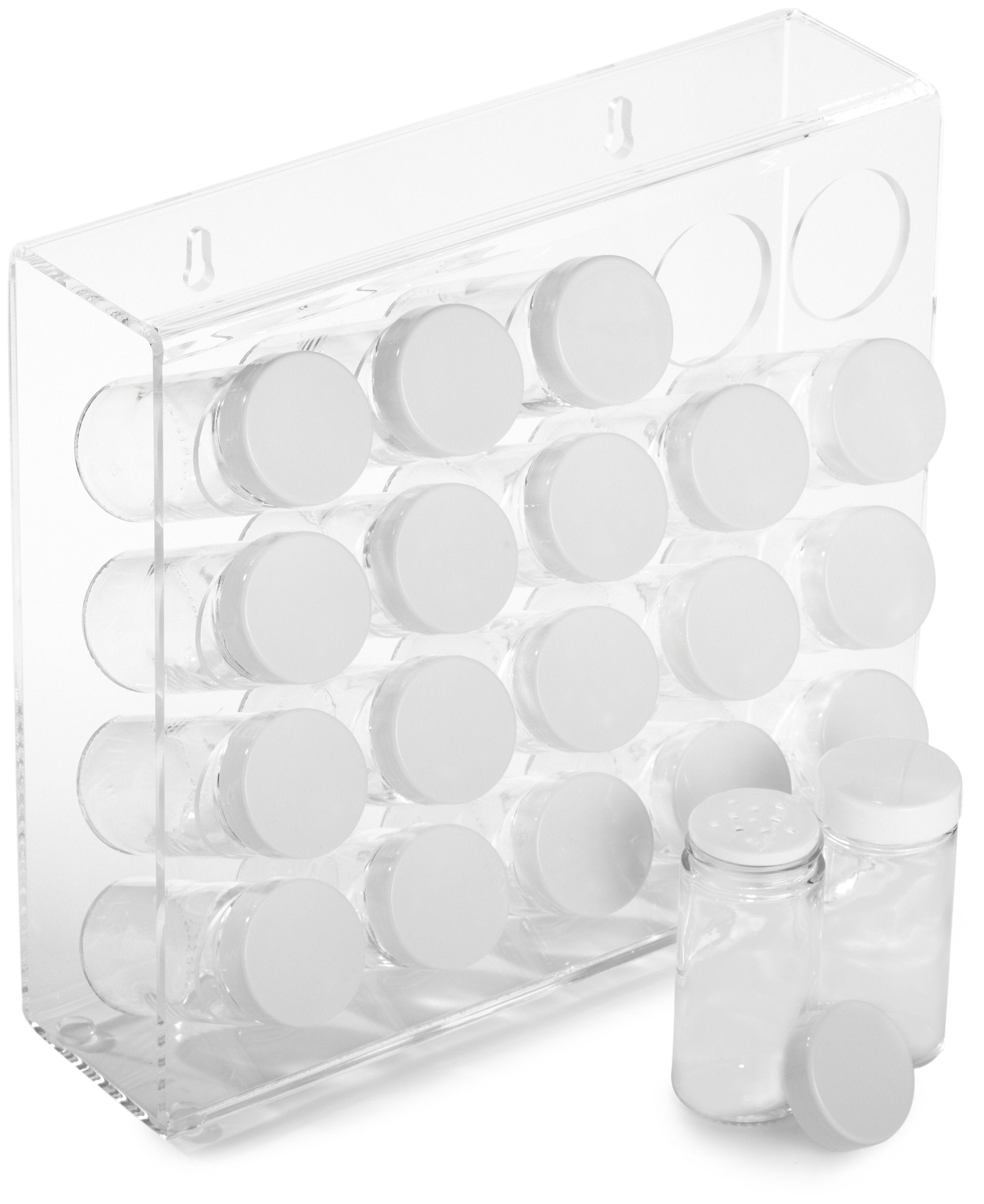 Prodyne A-845 Spice Rack, 20 Bottle, White