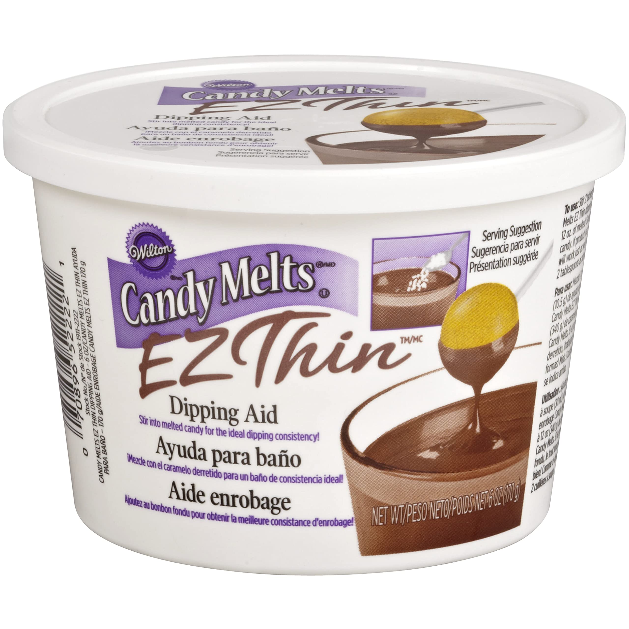 Wilton Ez Thin Dipping Aid For Candy Melts Candy, 6 Oz.