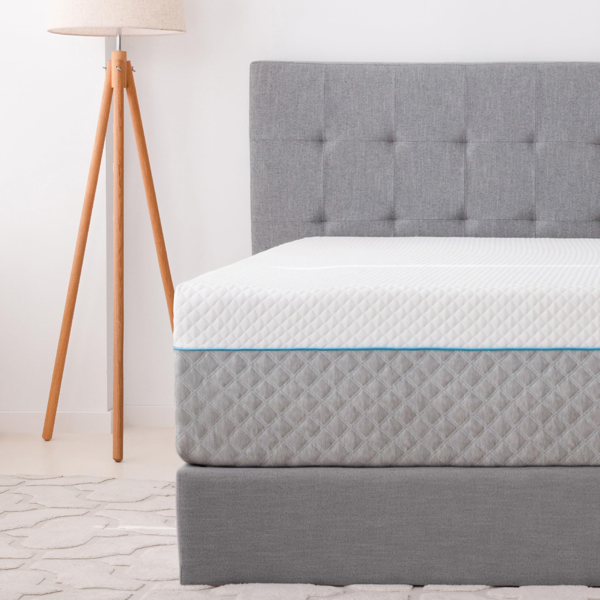 Egohome Queen Mattress 14 Inch, Charcoal Gel Memory Foam Mattress Bed In A Box, Back Pain Relief, Made In Usa, Medium Firm, Cert