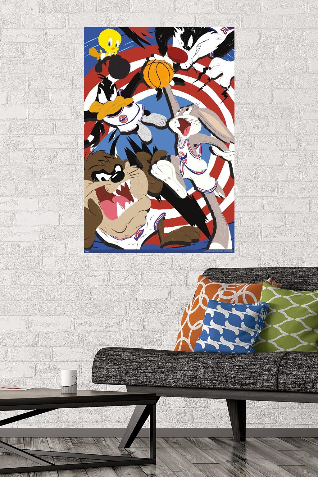 Trends International Looney Tunes: Space Jam - Court Wall Poster, 22.375'' X 34'', Premium Unframed Version