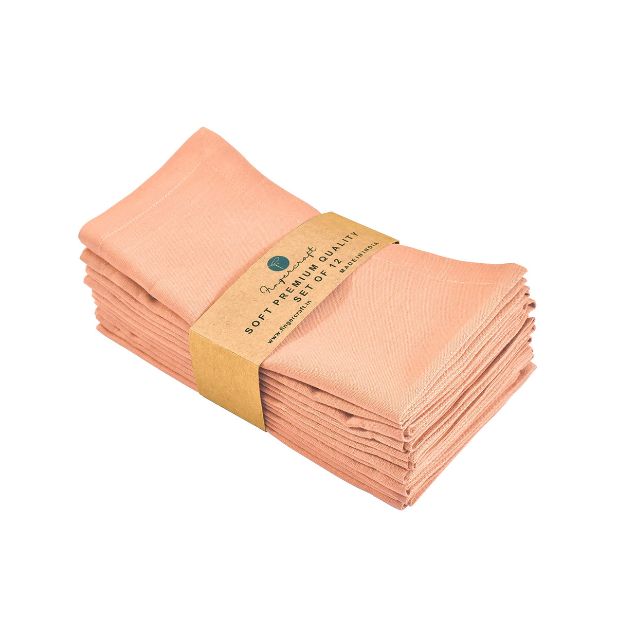 Fingercraft Cloth Napkins, Cotton Linen Blend Napkins Cloth Washable 12 Pack Premium Quality For Parties, Christmas, Thanksgivin