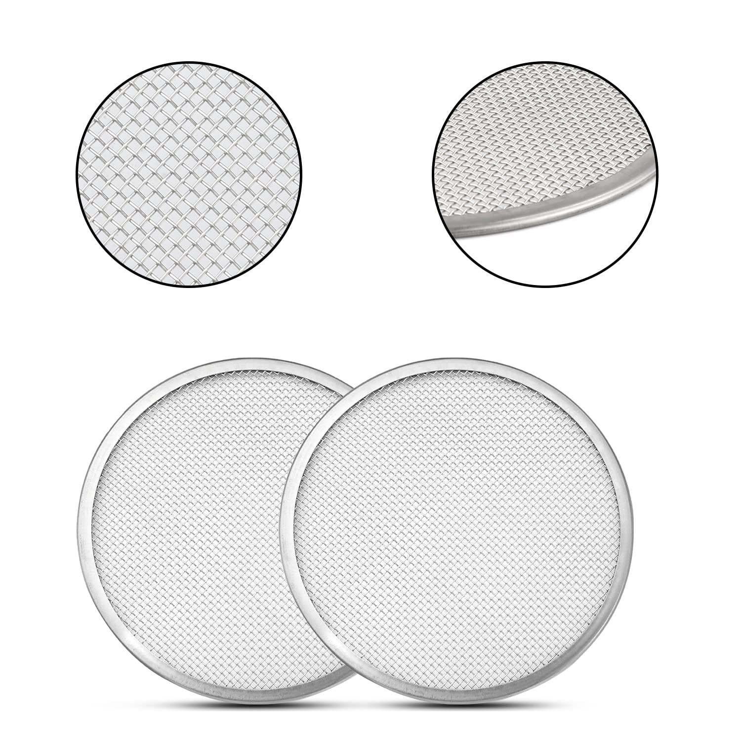 SAVITA 10pcs Stainless Steel Mason Jar Sprouting Lids, 86mm Wide Mouth, Silver, Model D02311