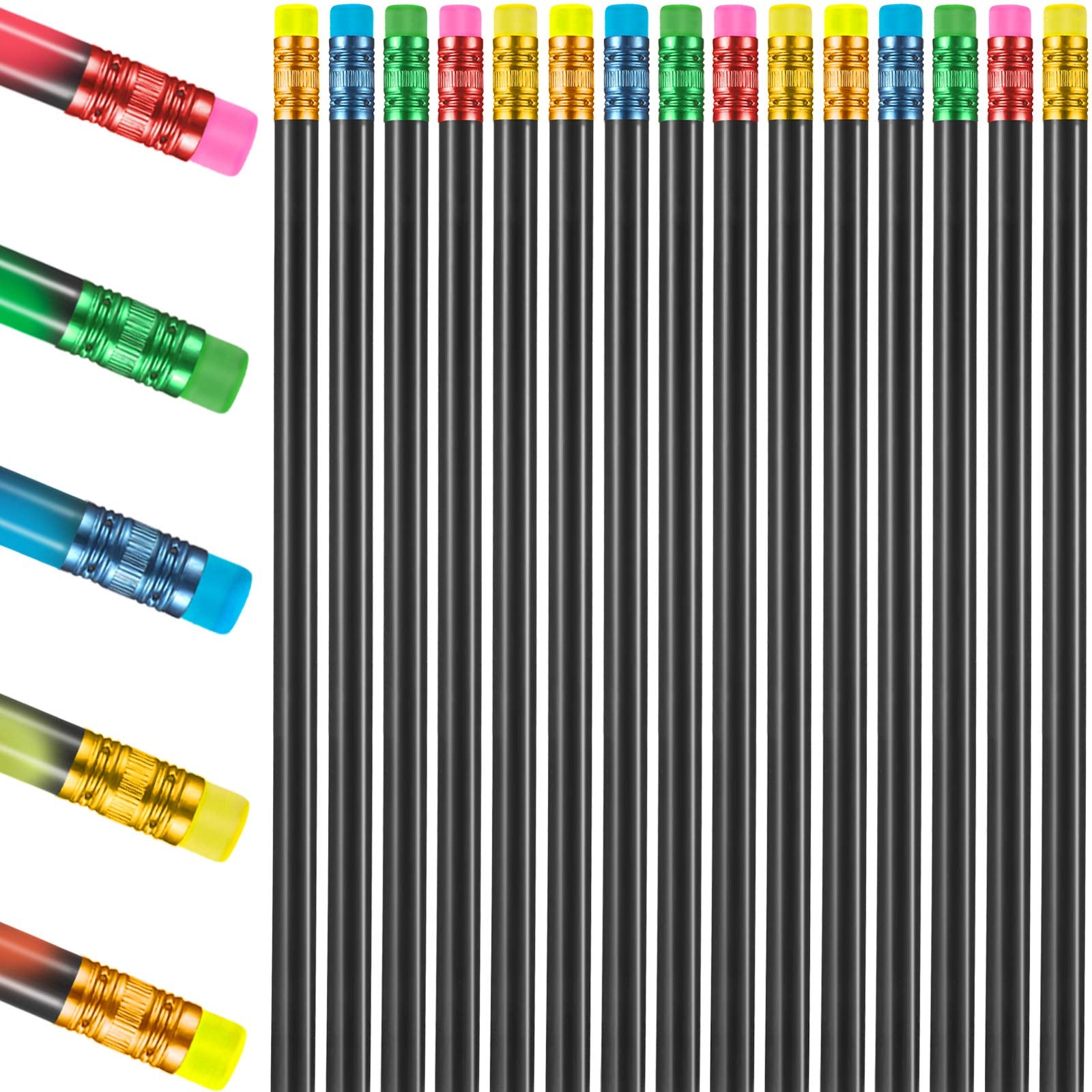 Outus Color Changing Mood Pencils 2B Assorted Color Thermochromic Pencils With Eraser (15 Pieces)