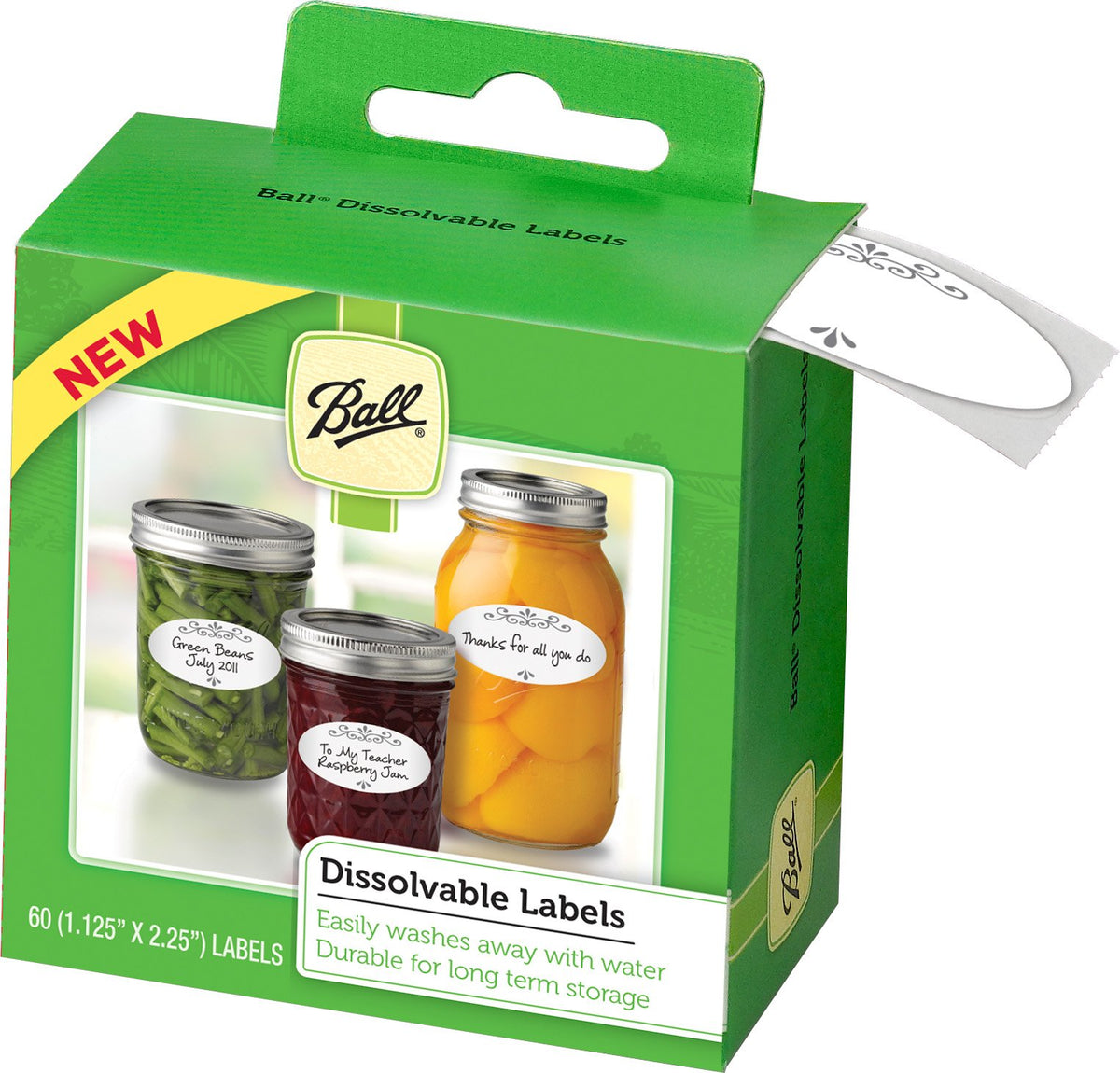 Ball Dissolvable Labels, Set Of 60