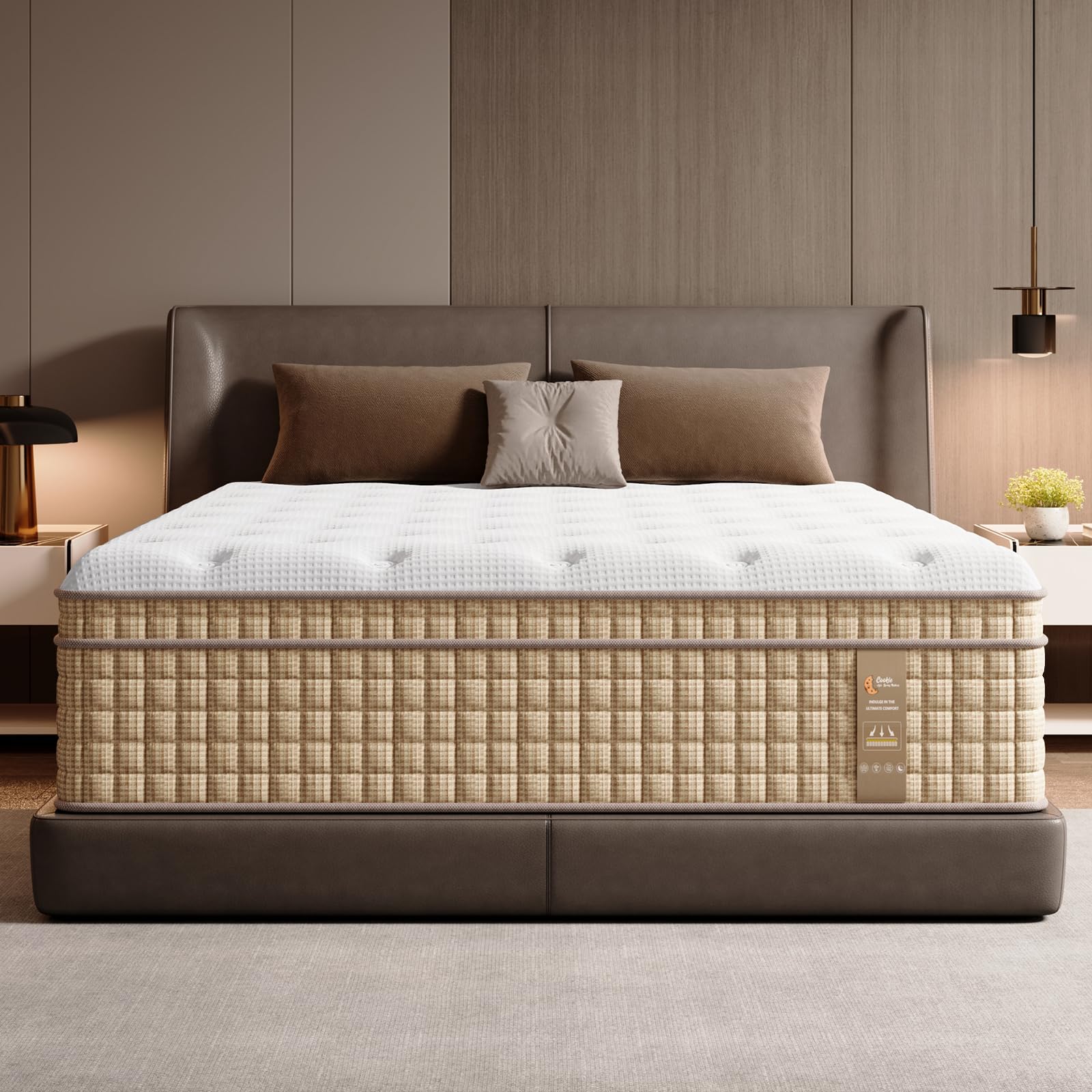 Bedstory Queen Mattress, 12 Inch Queen Size Mattresses, Hybrid Mattress In A Box With Gel Memory And Pocket Springs, Pressure Re