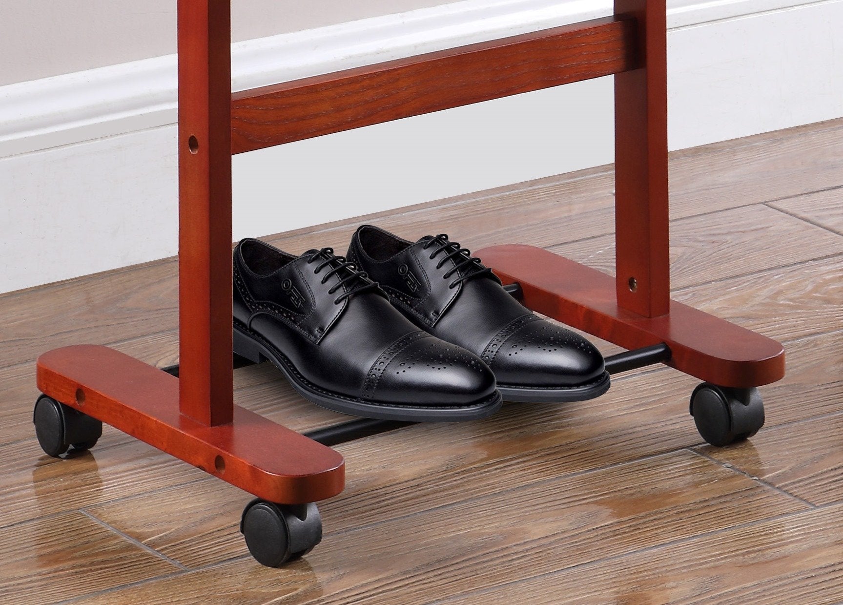 Proman Products Deluxe Suit Valet Stand Vl16204 With Top Tray, Slide Out Tray, Contour Hanger, Trouser Bar, Tie & Belt Hooks And