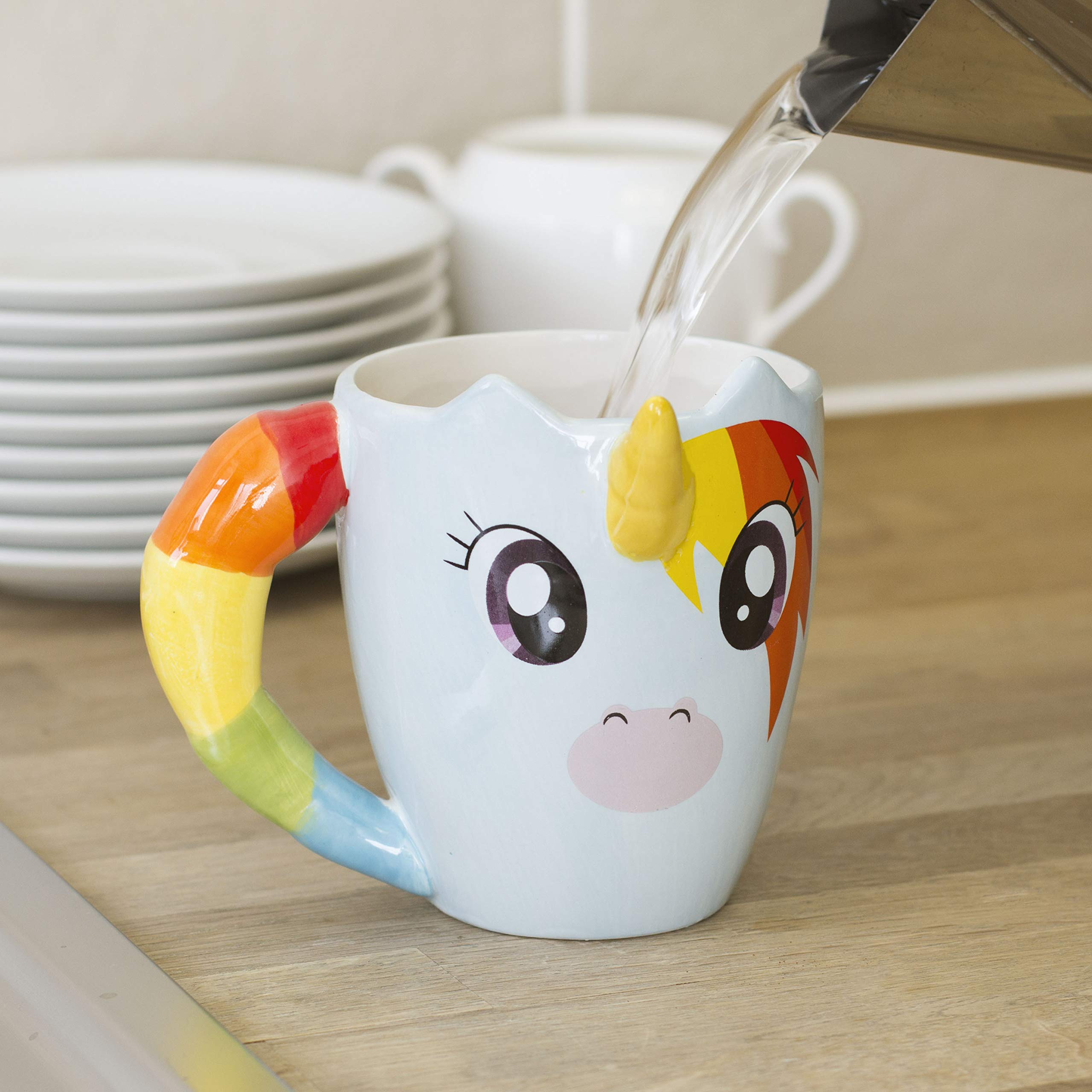 Thumbs Up Uk Ceramic Coffee Fun Novelty Unicorn Cermaic Mug With Handle-Perfect For Home And Office-10 Fl. Oz-Makes A Gift, Fun