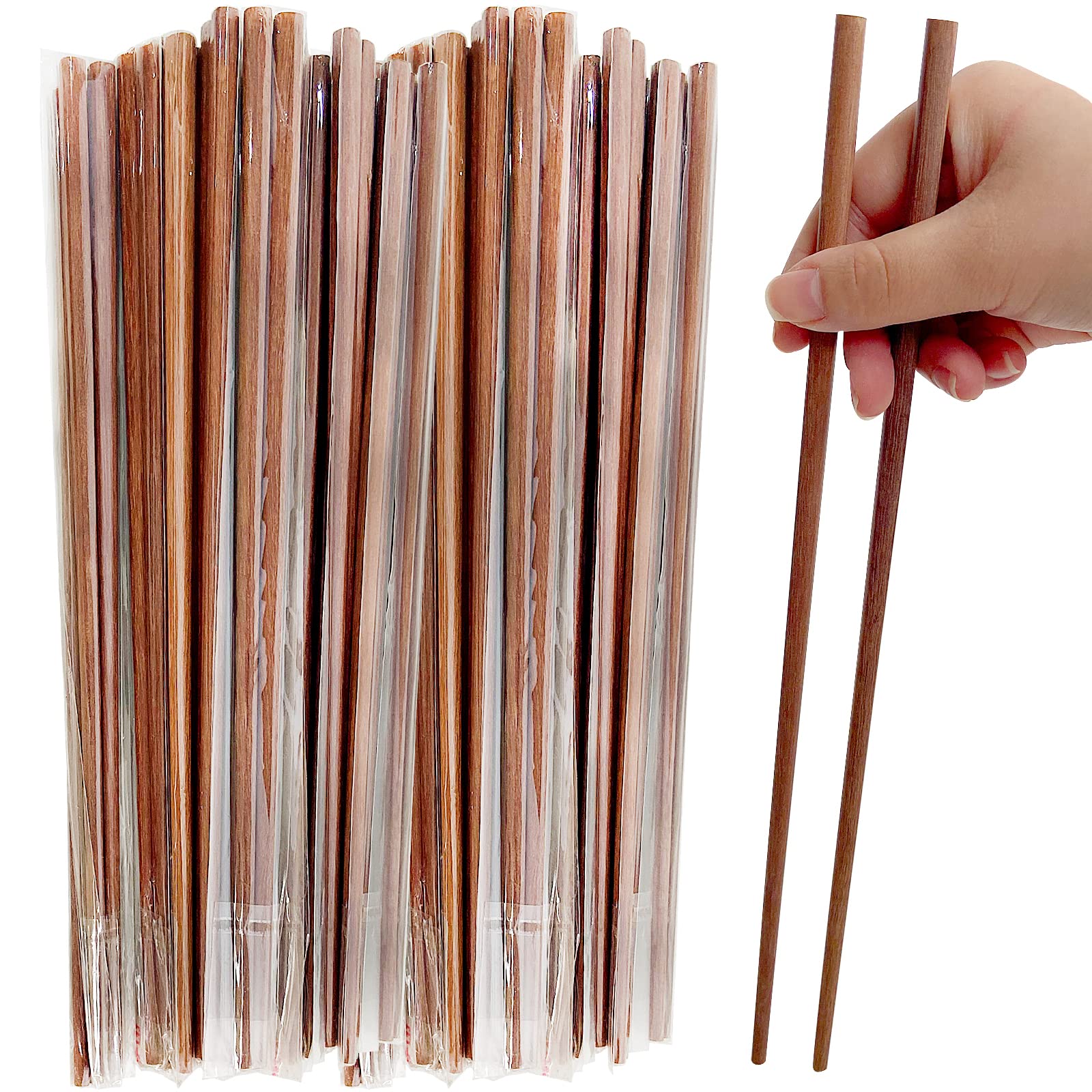 Uejywuy 20 Pairs 12 Inch Long Wooden Chopstick, Chinese Style Cooking Hotpot Chopsticks Natural Wooden Frying Chopstick For Nood