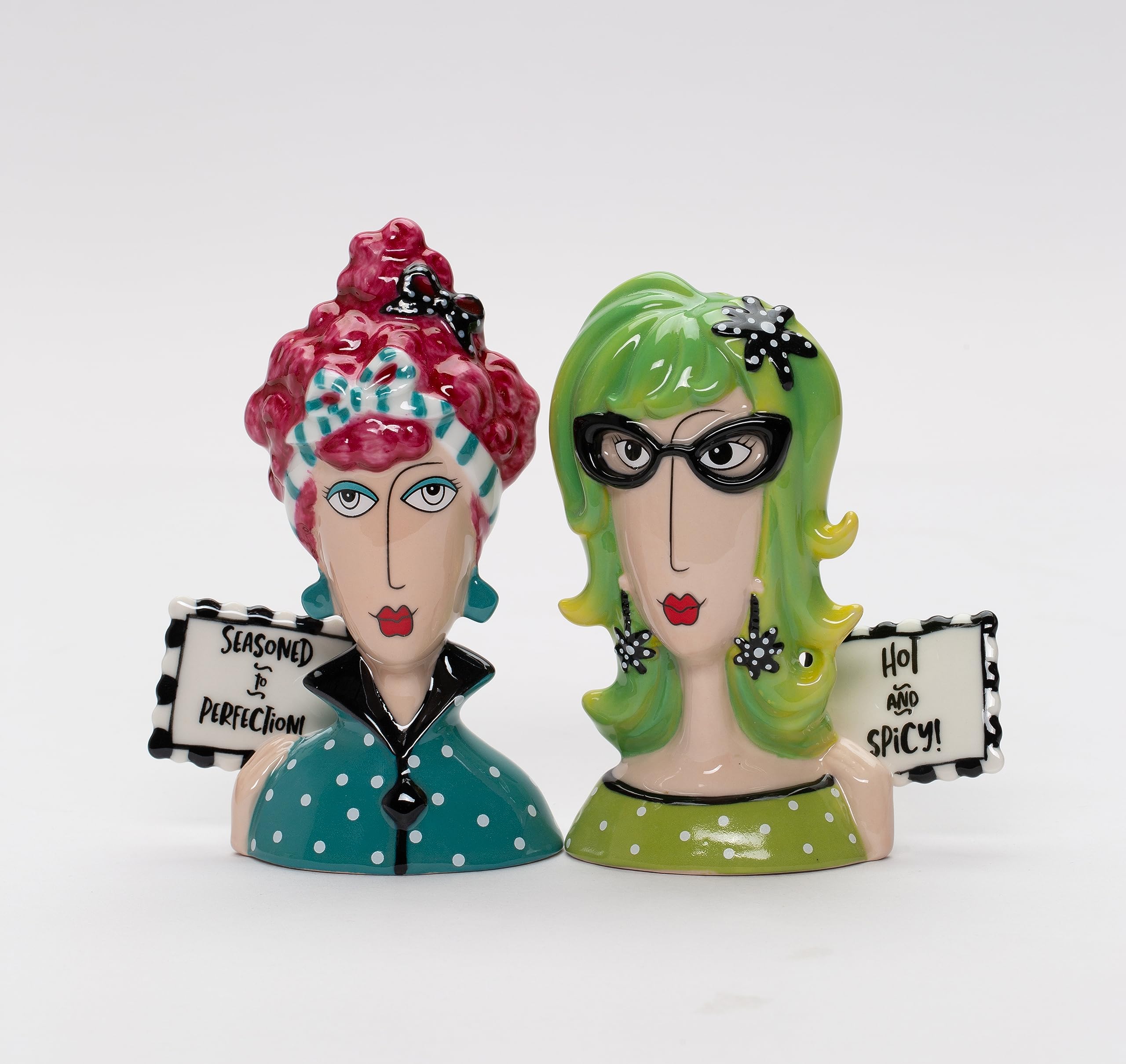 Fine Porcelain Dollymama'S Lady Perfection-Spicy Salt And Pepper Shaker