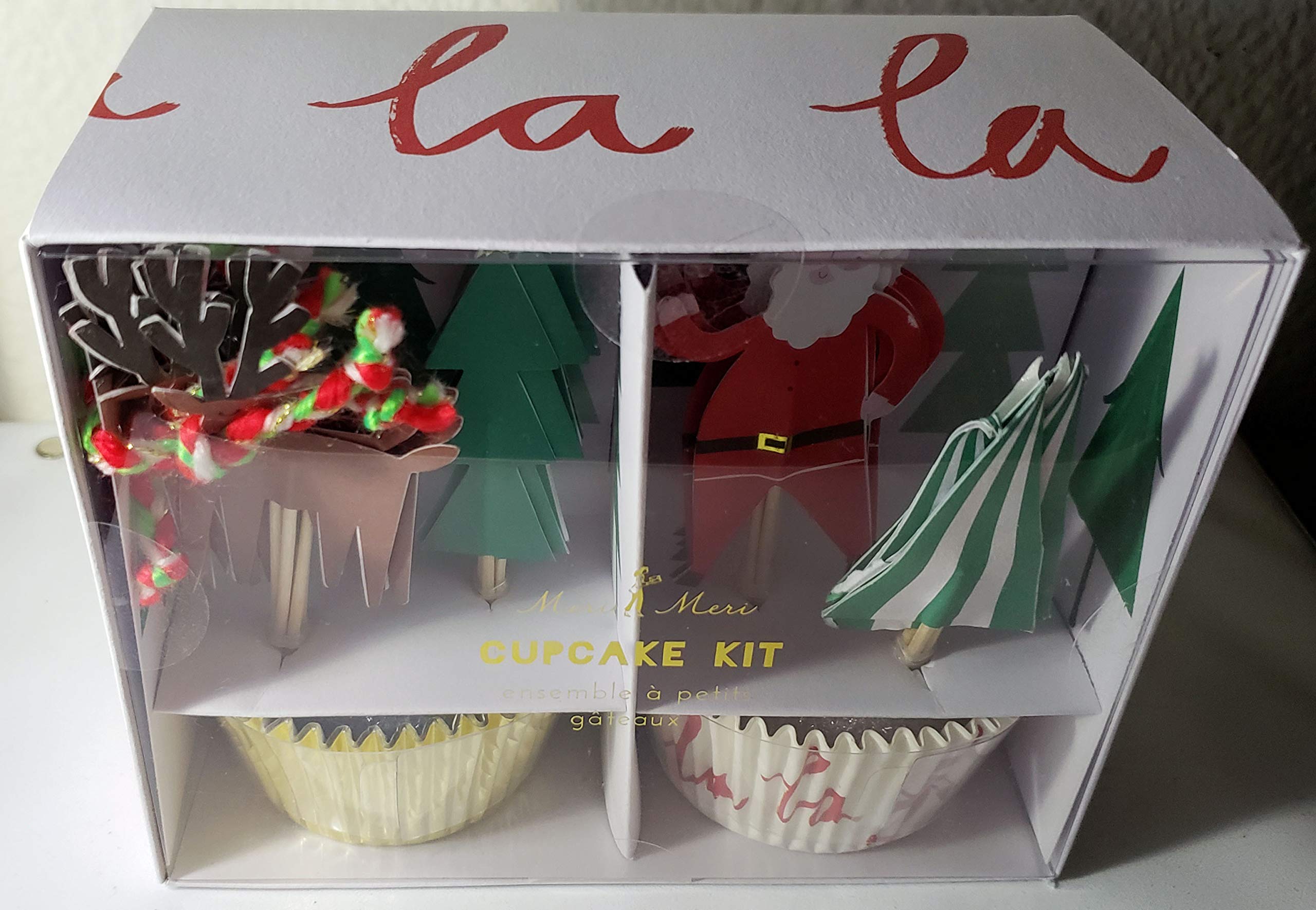 Meri Meri Very Merry Santa, Reindeer & Christmas Trees Cupcake Kit