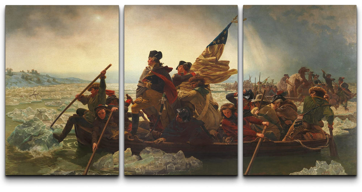 Wall26 Canvas Print Wall Art Set Washington Crossing The Delaware By Emanuel Leutze Cultural Historic Oil Painting Fine Art Repr