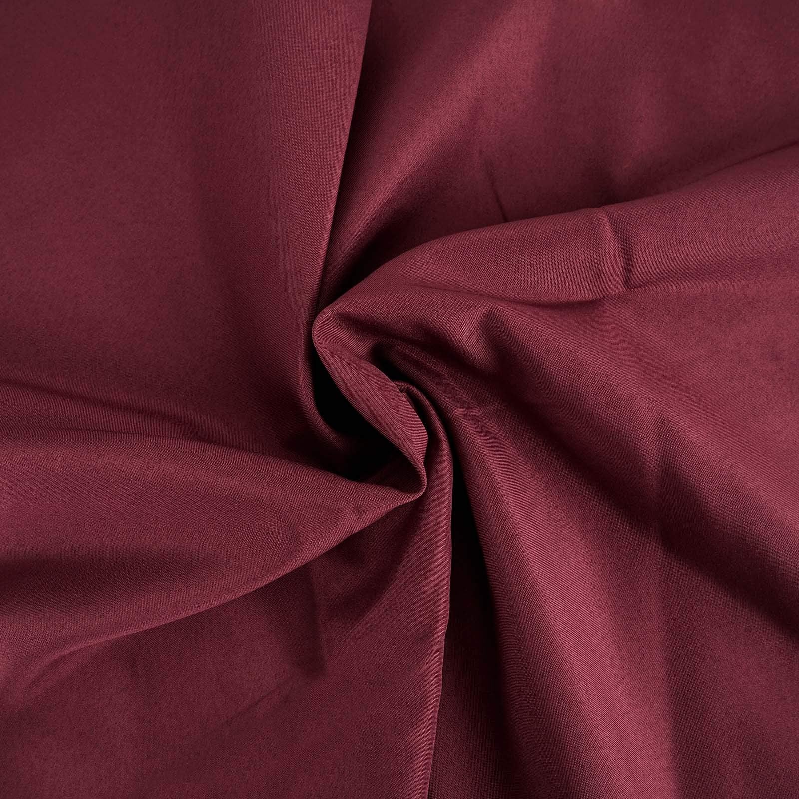 Balsacircle 108 Inch Burgundy Round Polyester Tablecloth Fabric Table Cover Linens For Wedding Party Banquet Reception Events Ki