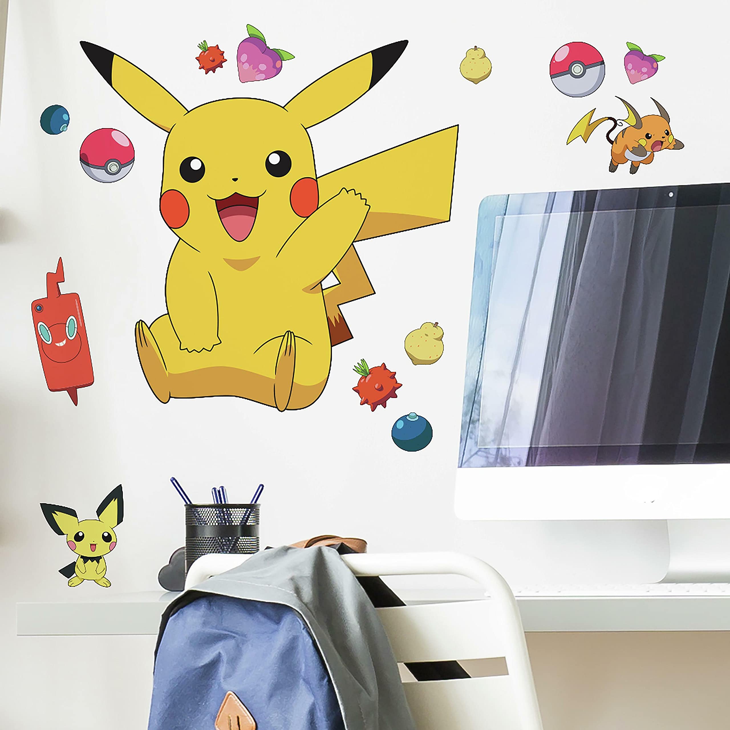 Roommates Rmk4821Gm Pikachu Giant Peel And Stick Wall Decals