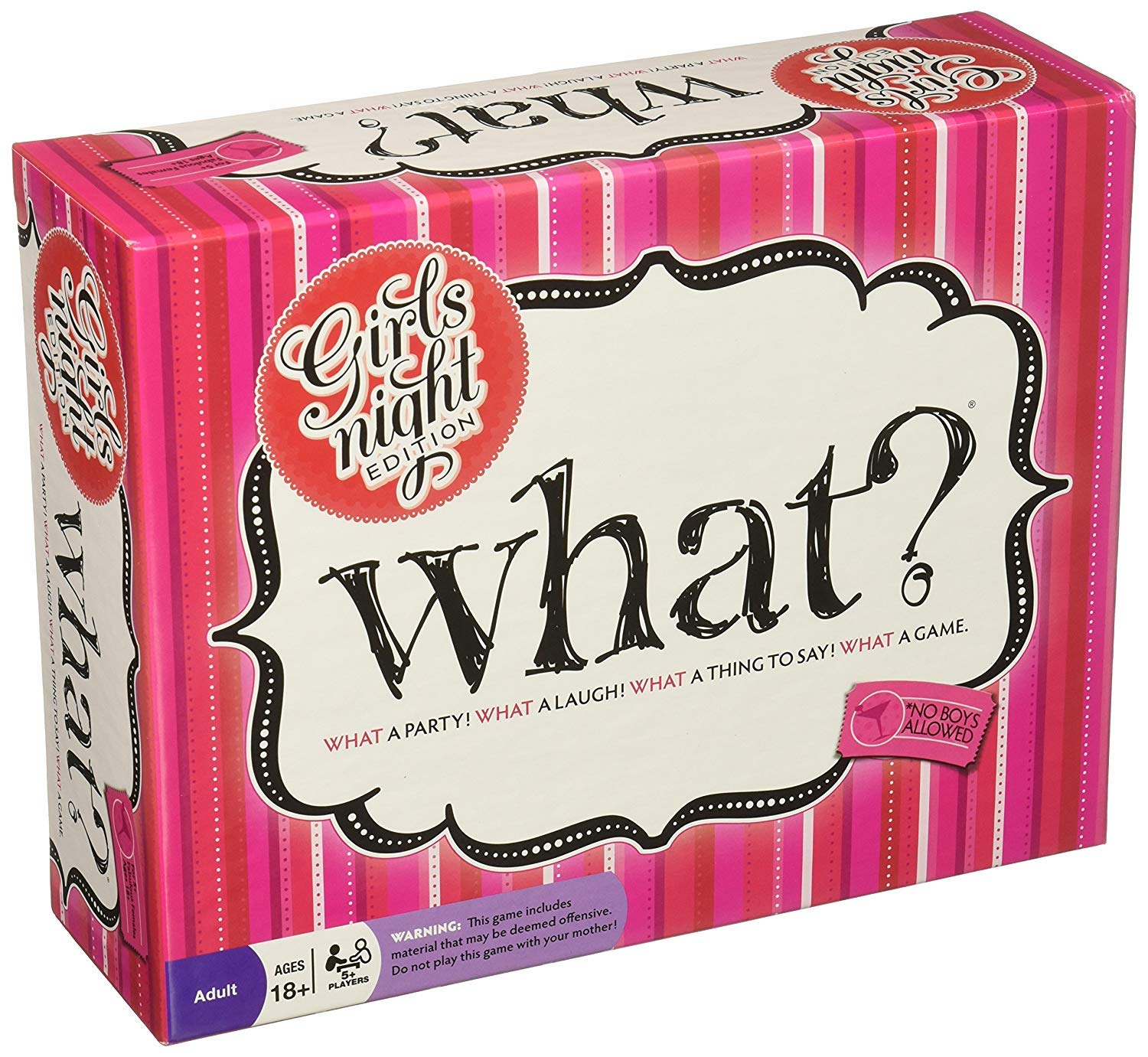 Outset Media - What? Girls Night Party Game - Answer Silly Questions & Guess Who Said What - The Ultimate Laugh Out Loud Board G