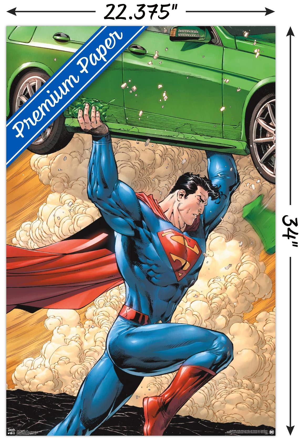 Trends International Dc Comics-Superman-Car Wall Poster, 22.375 In X 34 In, Premium Unframed Version