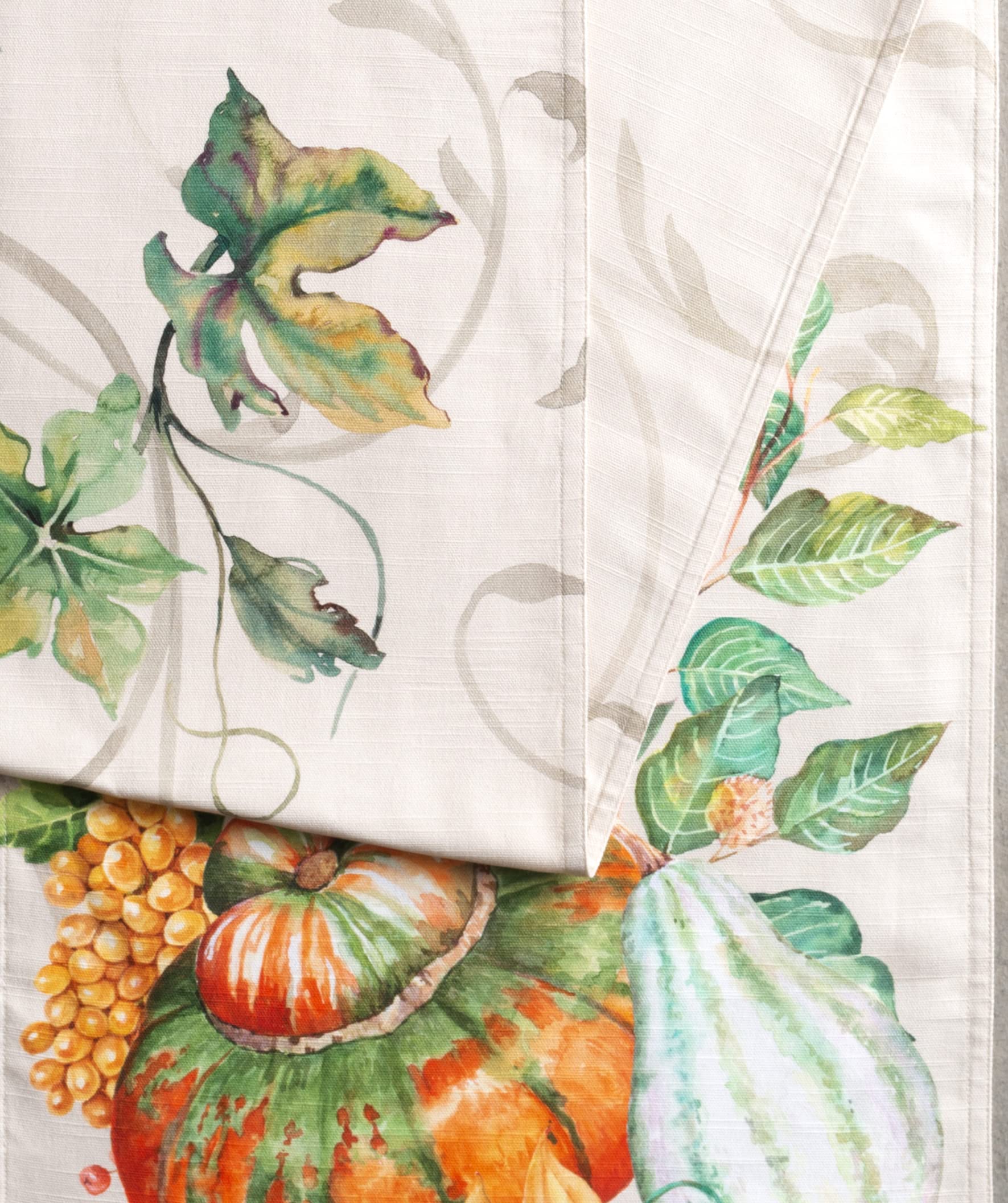 Maison d' Hermine Tablerunner 100% Cotton 14.50Inch x 72Inch Decorative Table Runner Table Runners for Gifts  Dining  Holidays  Buffet  Lumina (Double Layer) - Thanksgiving/Christmas