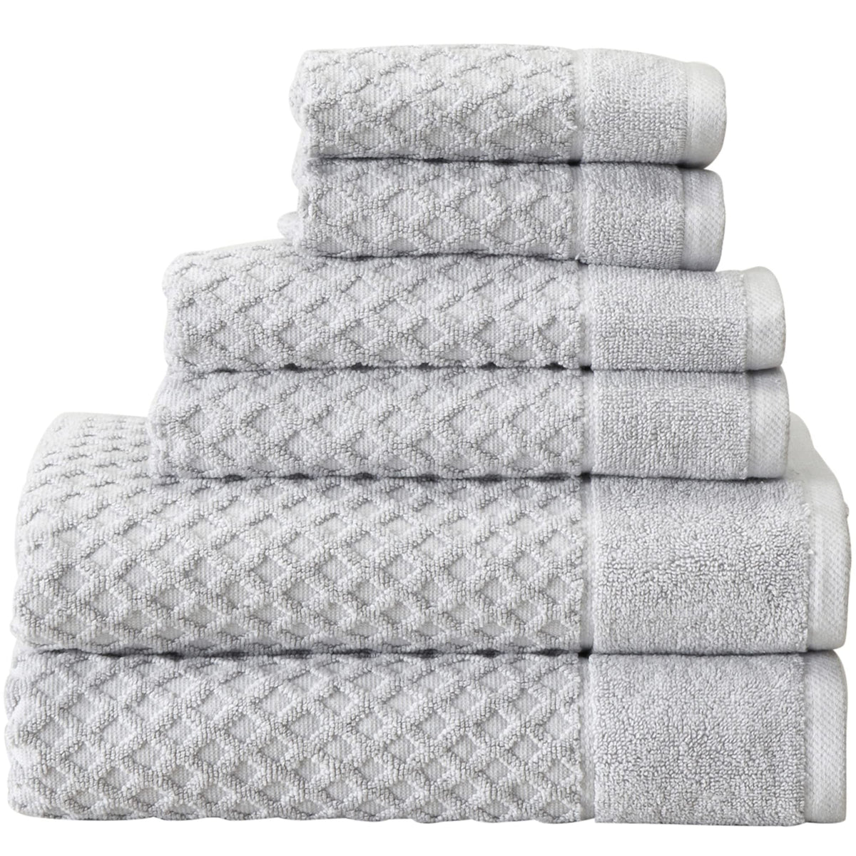 Great Bay Home Towel, 100% Cotton Bath Towel And Washcloth Sets | 2 Bath Towels, 2 Hand Towels, And 2 Washcloths | Quick Dry Bat