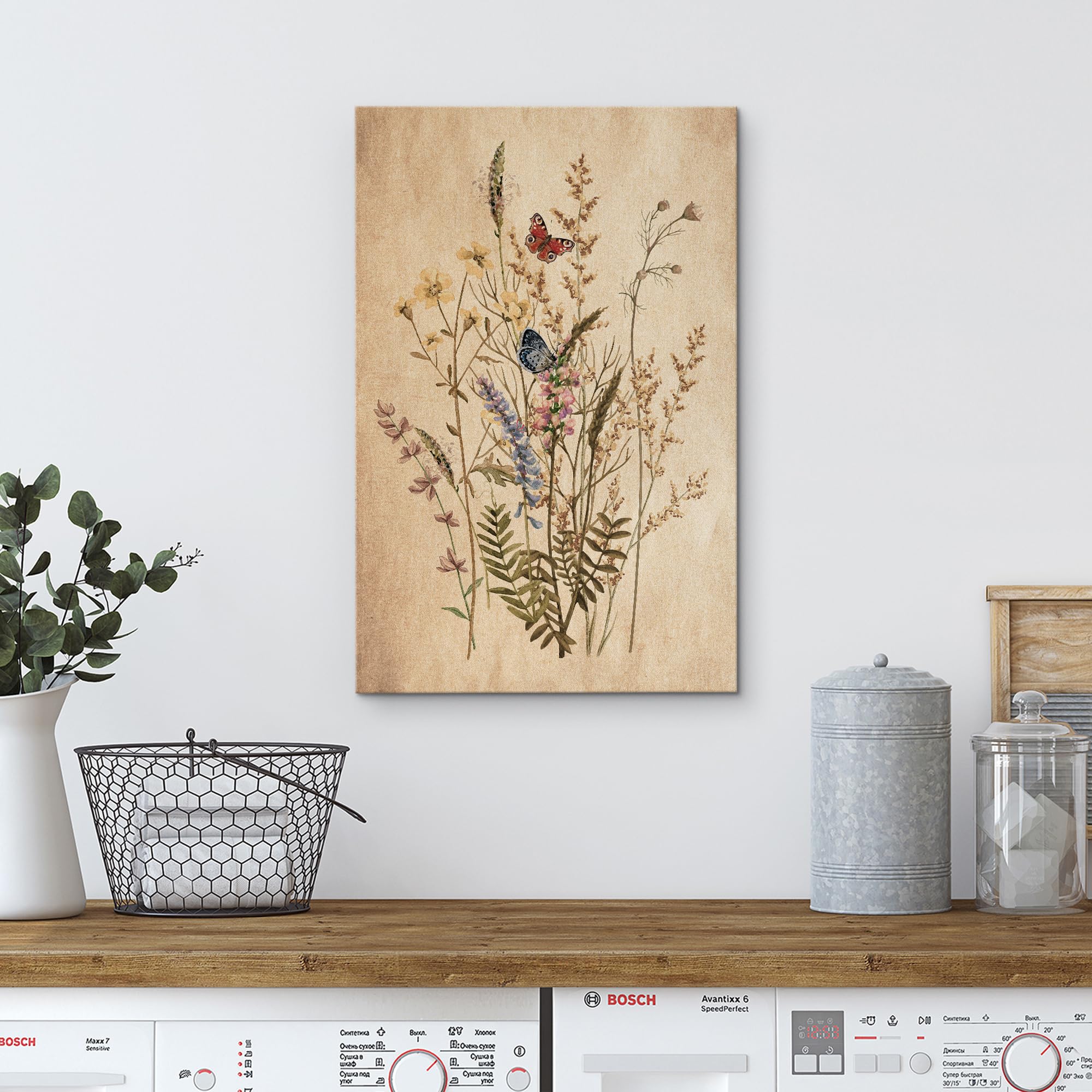 Wall26 Canvas Print Wall Art Vintage Garden Wildflower Still Life Nature Wilderness Illustrations Modern Art Botanical Floral Fa
