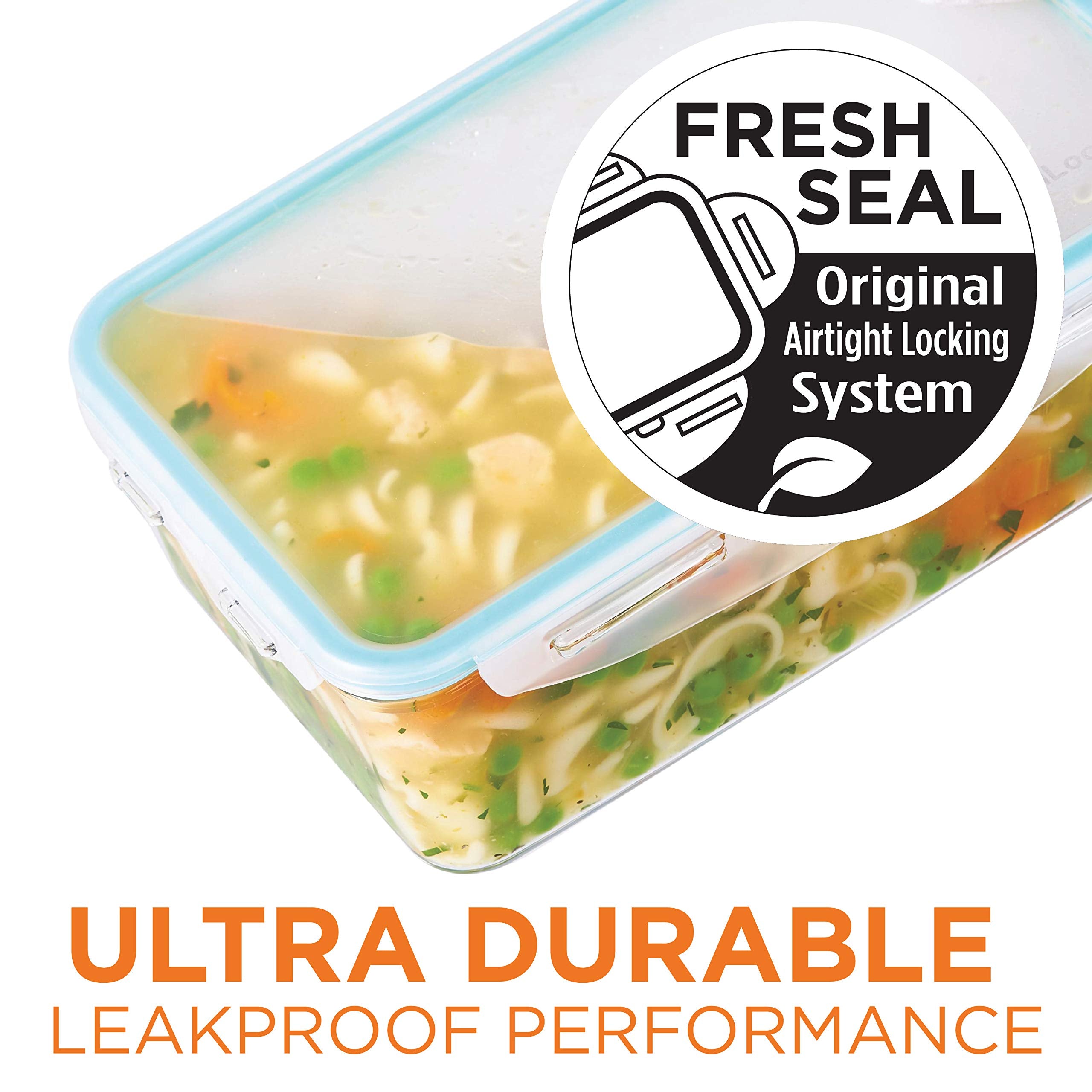 Lock & Lock Purely Better Tritan Container/Square Food Storage Bin, 20 Ounce, Clear
