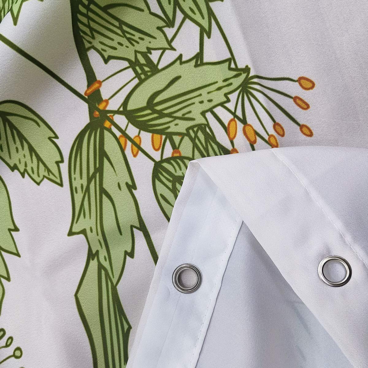 Riyidecor Extra Wide Wildflower Clawfoot Tub 9ft Shower Curtain 108Wx72H Inch 18 Metal Hooks Botanical Colorful Border Herbs Decor Bathroom Windows Balconies Fabric Polyester Waterproof