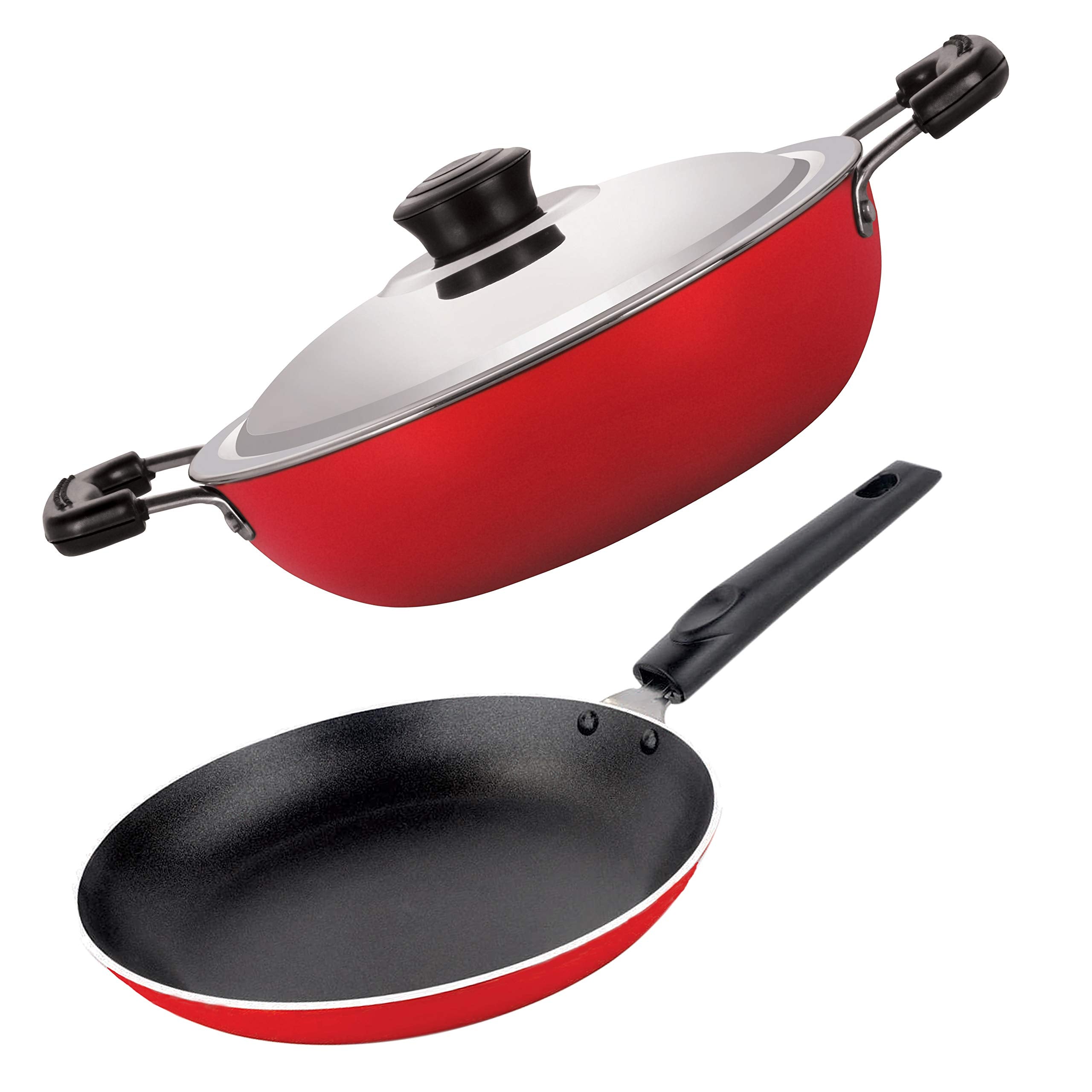 Nirlon NonStick Aluminium Gas Compatible Cookware Utencils Set Offer, 2 Piece Set