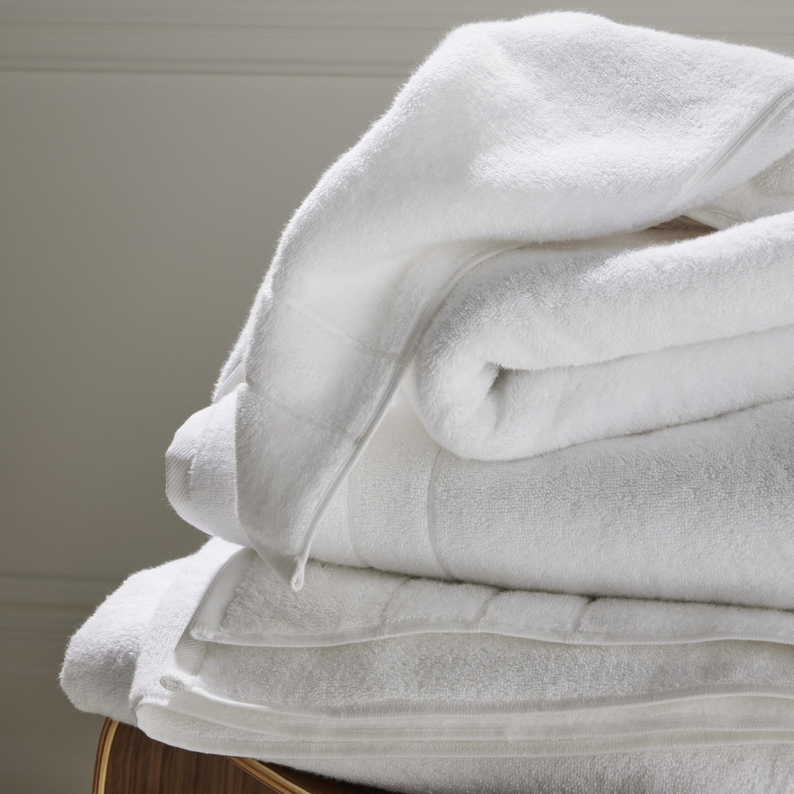 Brooklinen Super-Plush Turkish Cotton Bath Towel Set - Set Of 2 Bath Towels + 2 Hand Towels, White, 100% Cotton | Best Luxury Sp