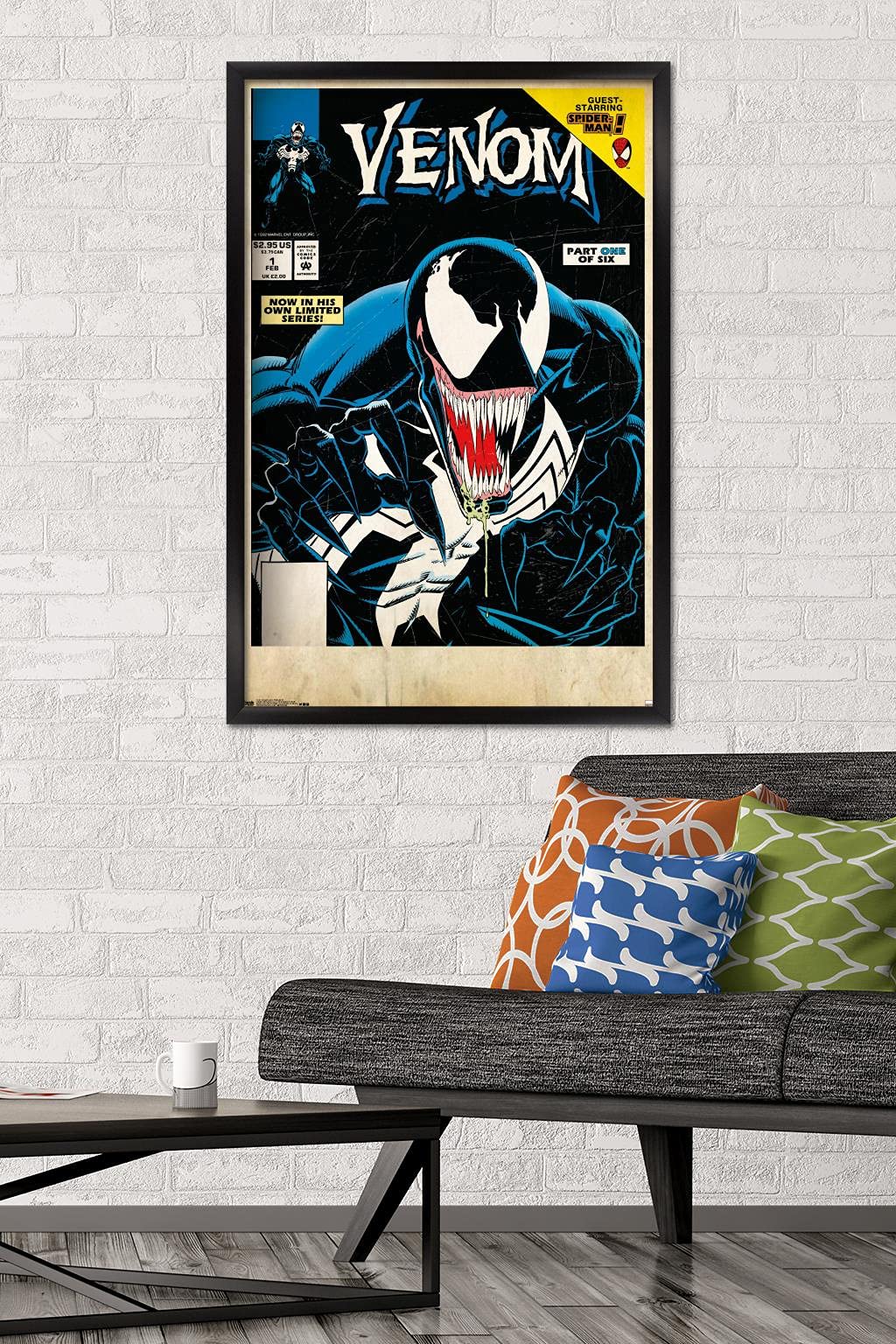 Trends International Marvel Comics - Venom - Lethal Protector Cover #1 Wall Poster, 22.375'' X 34'', Black Framed Version