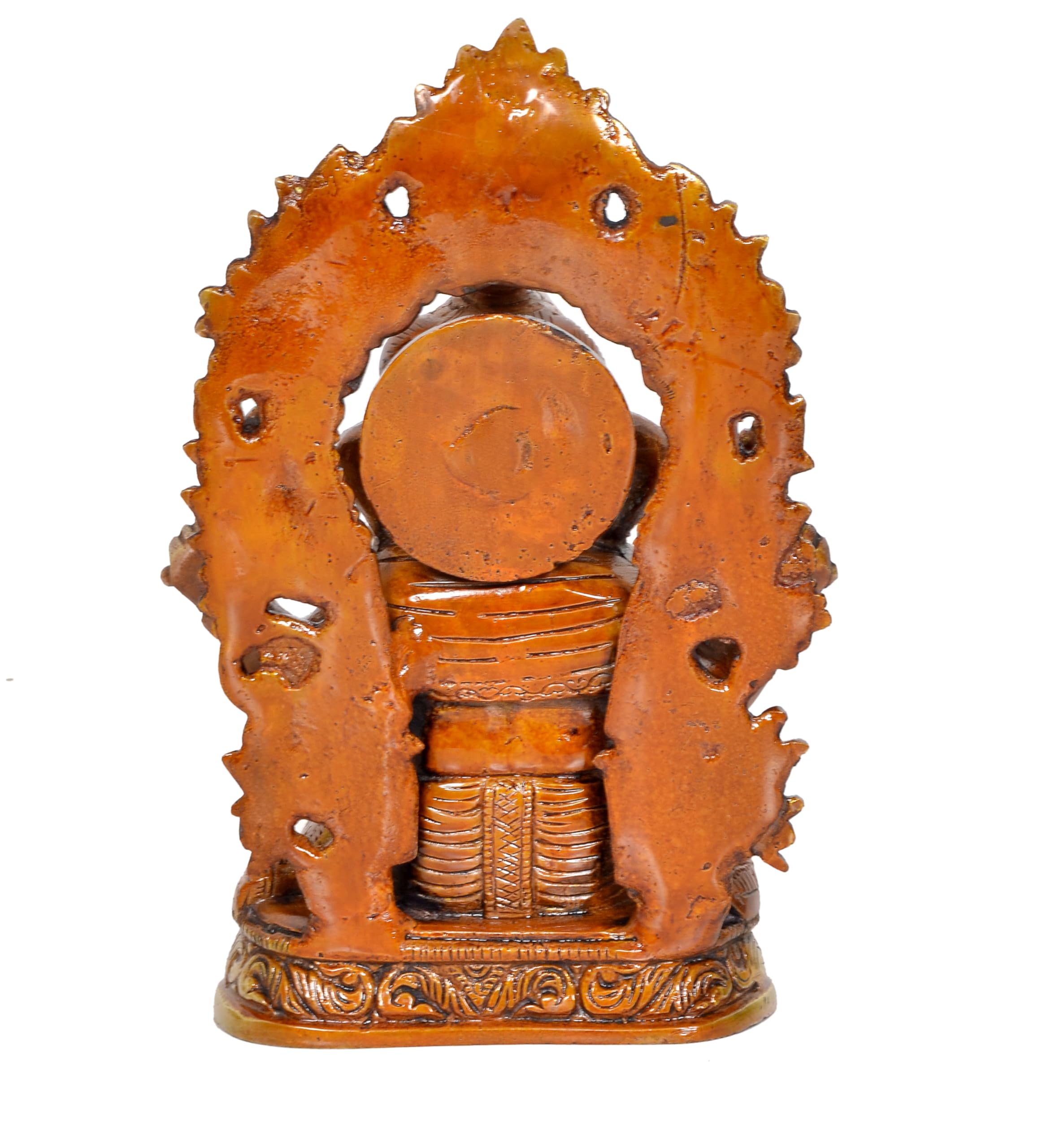 Dattatreya Brass Lord Ganesha Idol Ganesh Statue Sculpture For Home Decor Office Mandir Pooja Decorative Showpiece (Height 8 Inc