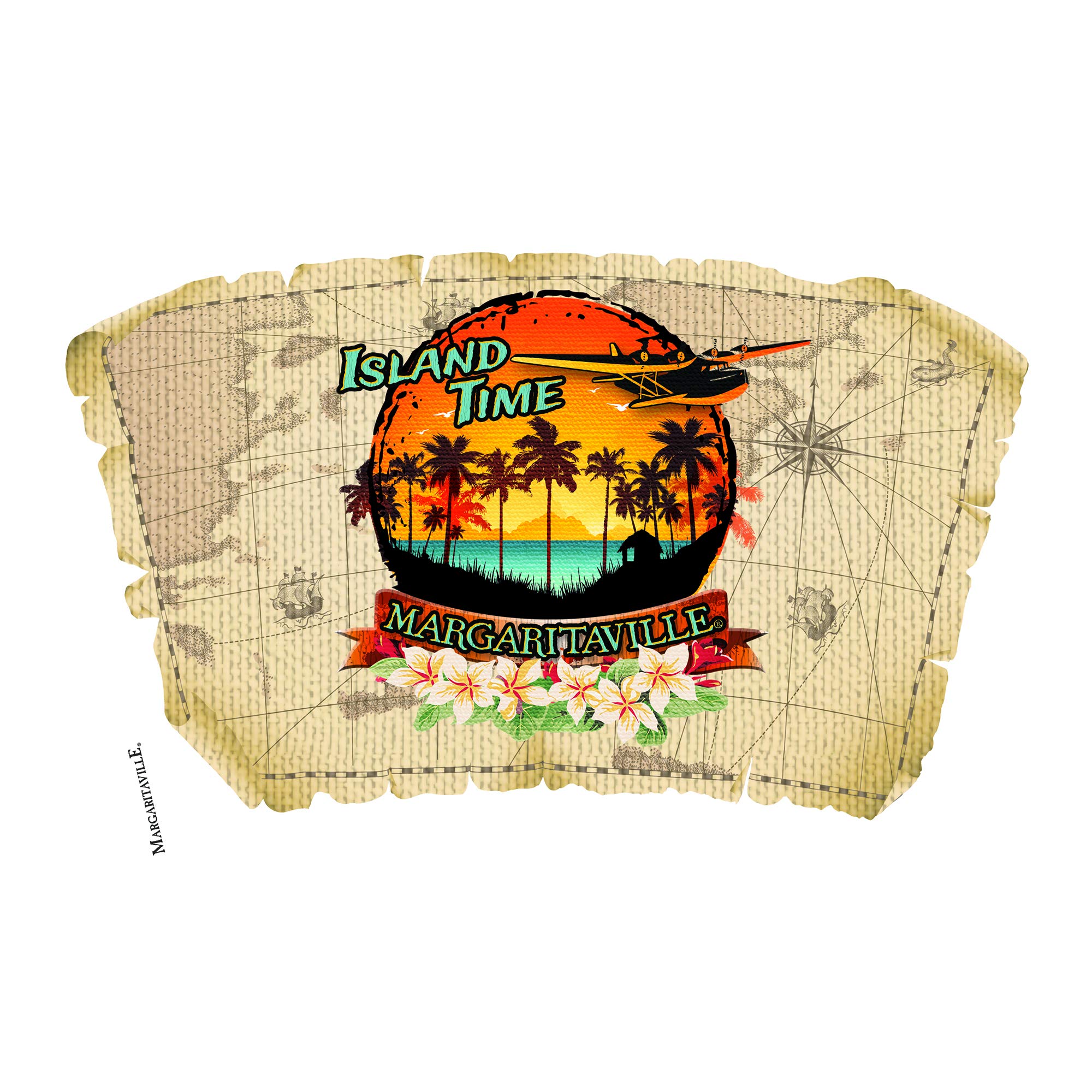 Tervis Margaritaville - Island Time Made In Usa Double Walled Insulated Tumbler Travel Cup Keeps Drinks Cold & Hot, 16Oz - No Li