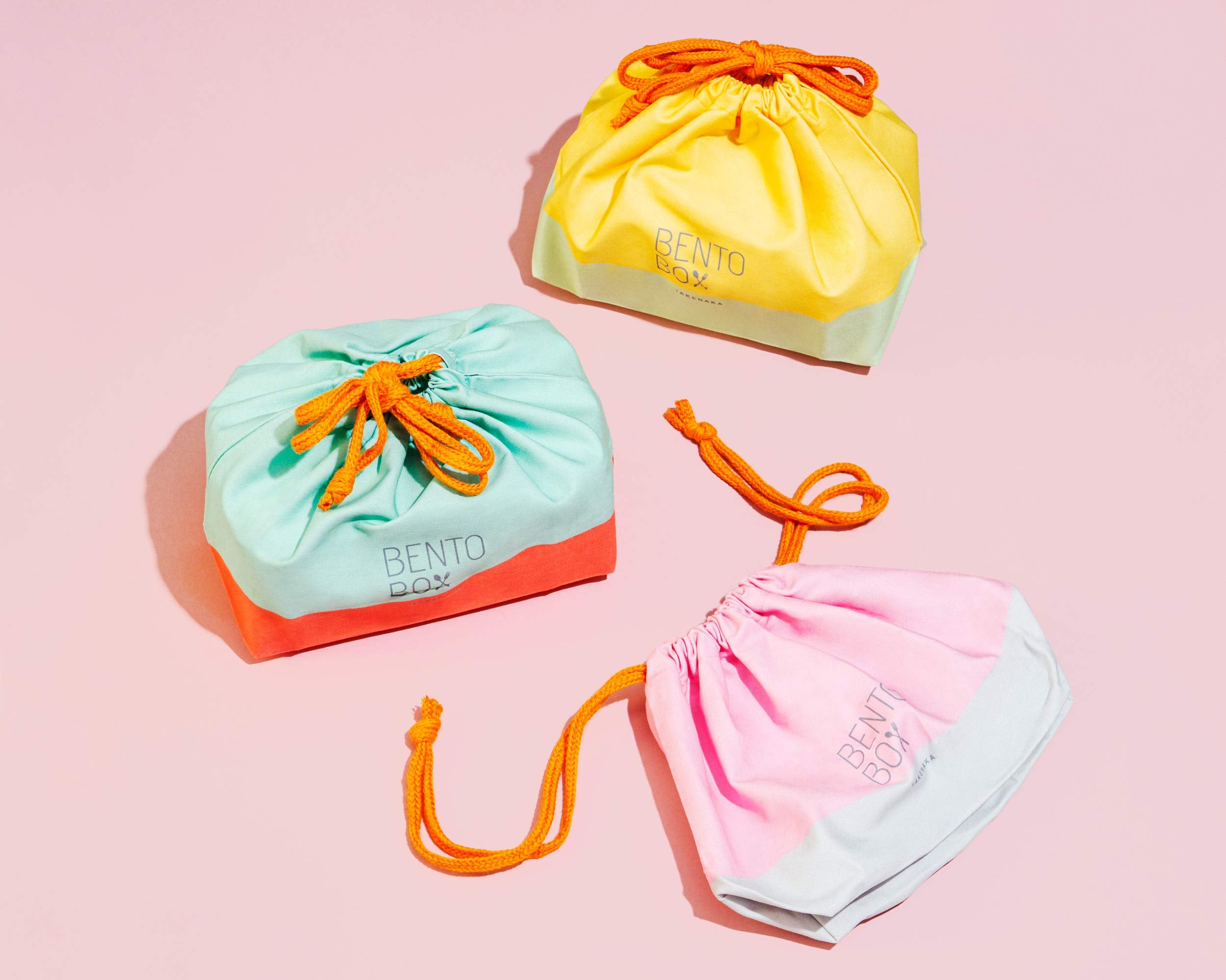 Takenaka Bento Box Bag From, Perfect For Lunch Time (Pink X Gray)