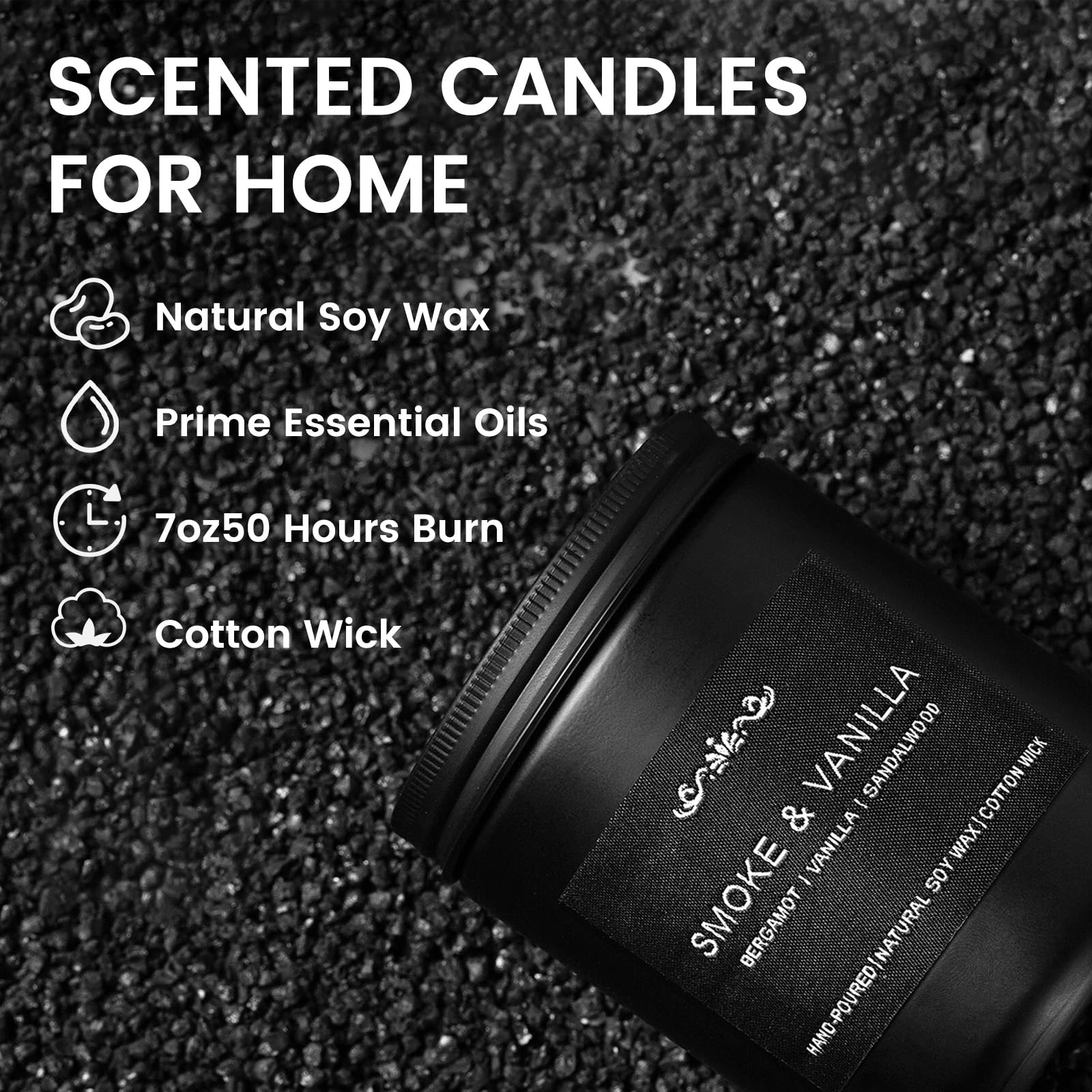 Scented Candles for Men, 6 Pack Candles for Home Scented, 42oz 300 Hour Long Lasting Candles, Set for Men Scented Candles for Ho