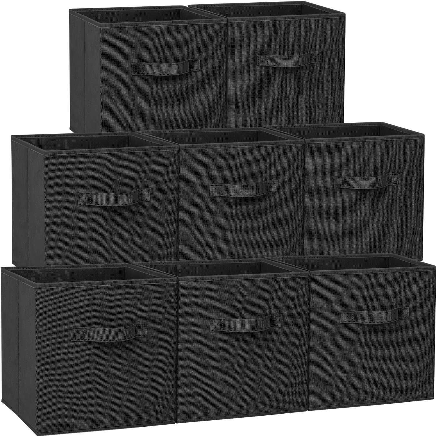 Criusia Storage Cubes - 11 Inch Heavy Duty Fabric Storage Bins for Shelves Closet, Cube Organizer - 8 Pack Collapsible Cube Stor