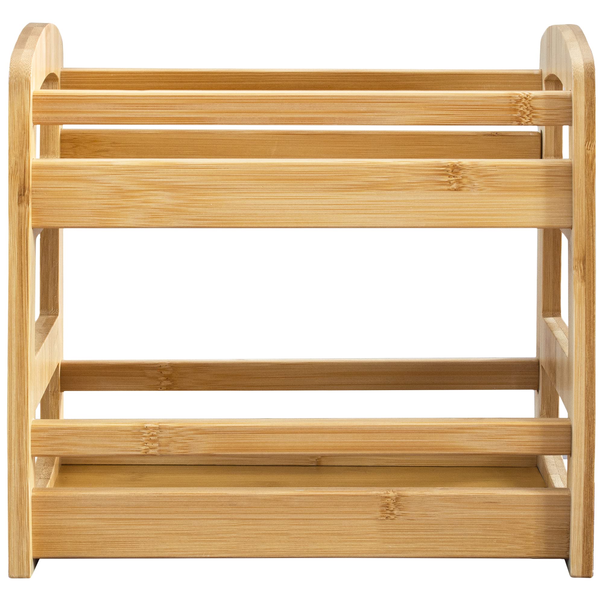 Totally Bamboo 2 Shelf Spice Caddy, Organizer Rack For Kitchen Countertop Or Cupboard