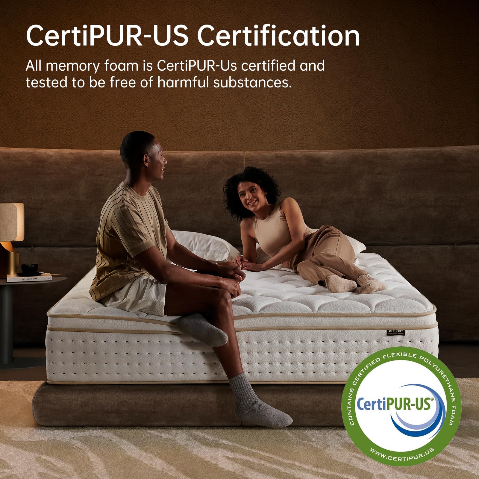 OFFTR z Queen Mattress 14 Inch Mattress Queen Size in a Box,Superior Hybrid Mattress with Memory Foam for Extra Lumbar Support,1