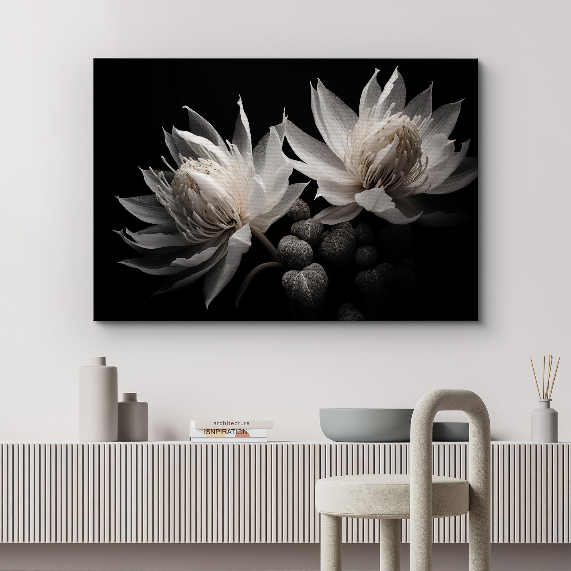 Wall26 Canvas Print Wall Art White Amaryllis Flower Nature Wilderness Photography Realism Modern Art Decorative Country Multicol