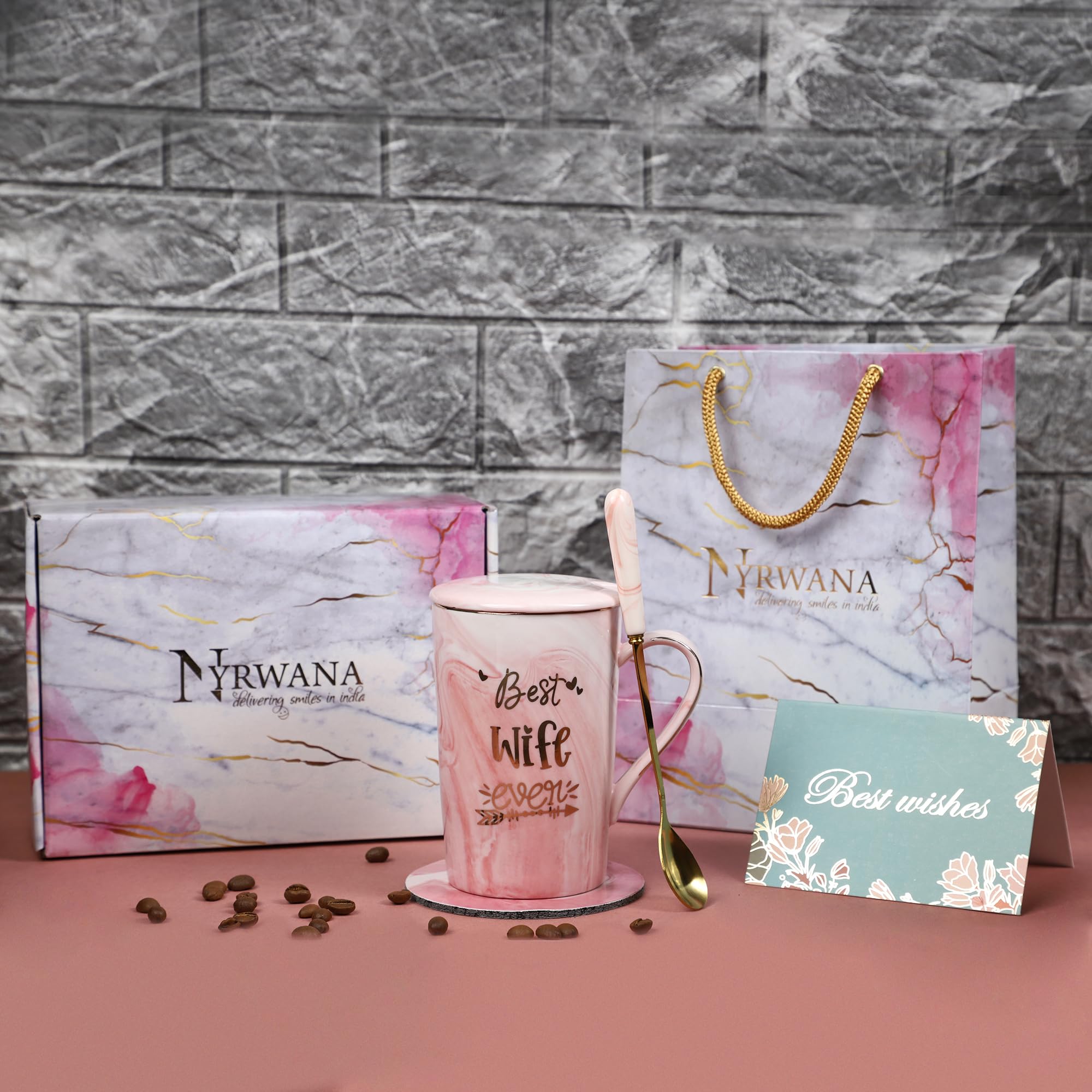 NYRWANA Coffee Mug, Birthday Gift for Girls, Birthday Gift for Women, Birthday Gift for Wife, Coffee Mug with Lid, Girls Gift It