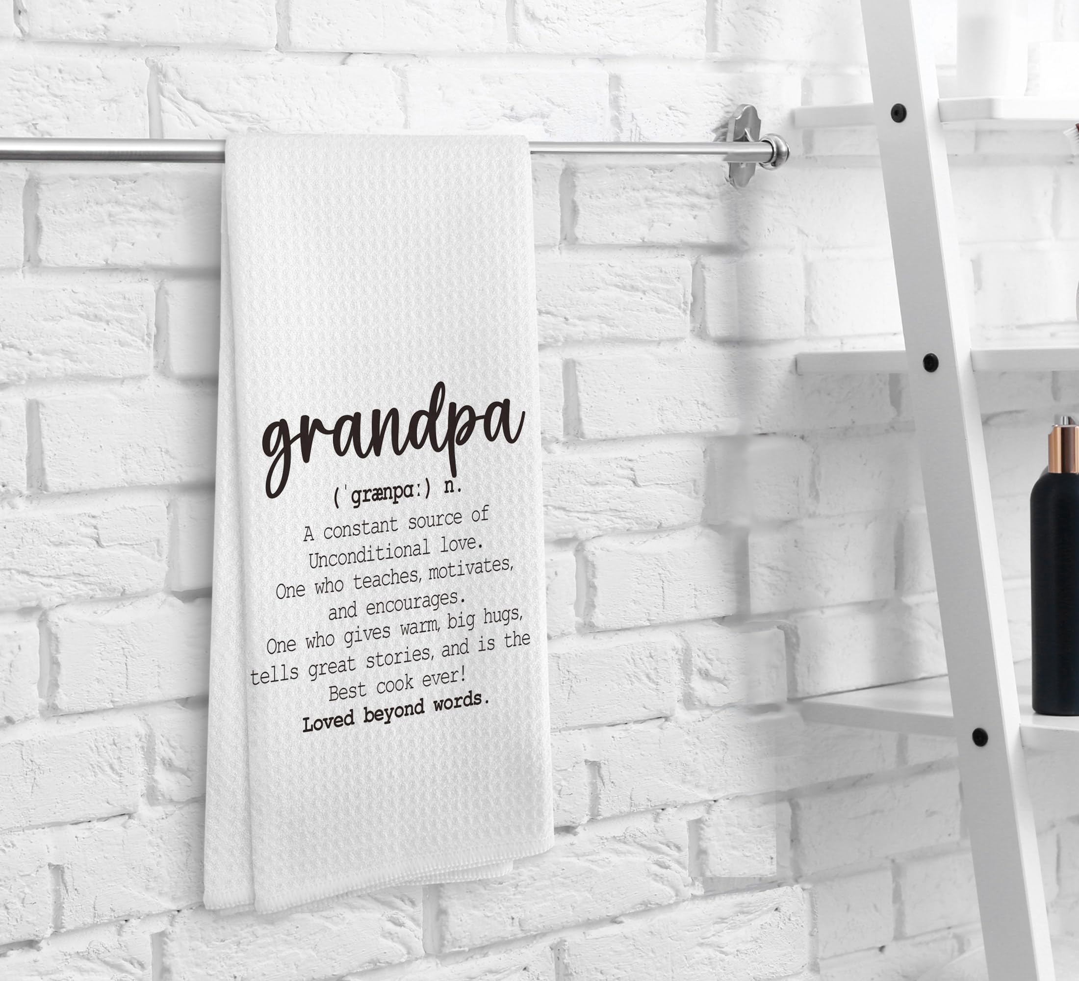 NOQL Grandpapa Kitchen Towels and Dishcloths, Gifts for Grandpa, Grandparents Drying Cloth Hand Towels Tea Towels for Bathroom K