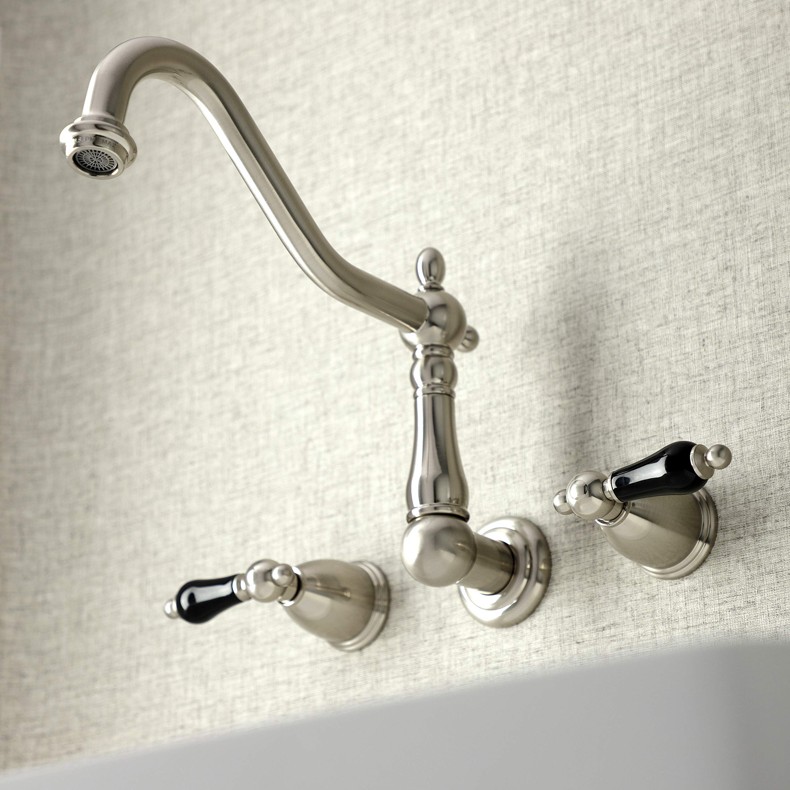 Kingston Brass KS1288PKL Duchess Wall Mount Kitchen Faucet  Brushed Nickel