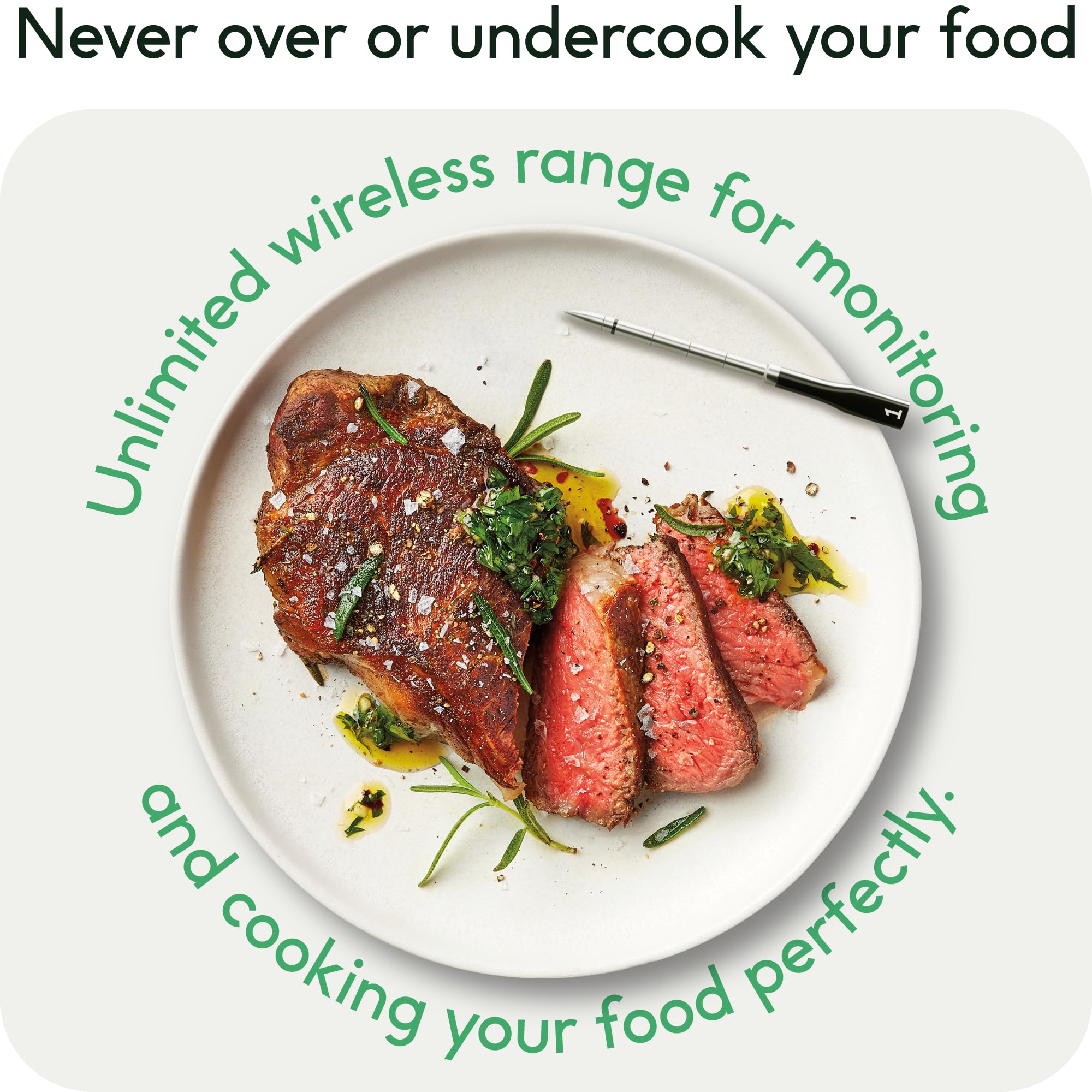 Chef Iq Sense Smart Wireless Meat Thermometer With Ultra-Thin Probe, Unlimited Range Bluetooth Meat Thermometer, Digital Food Th