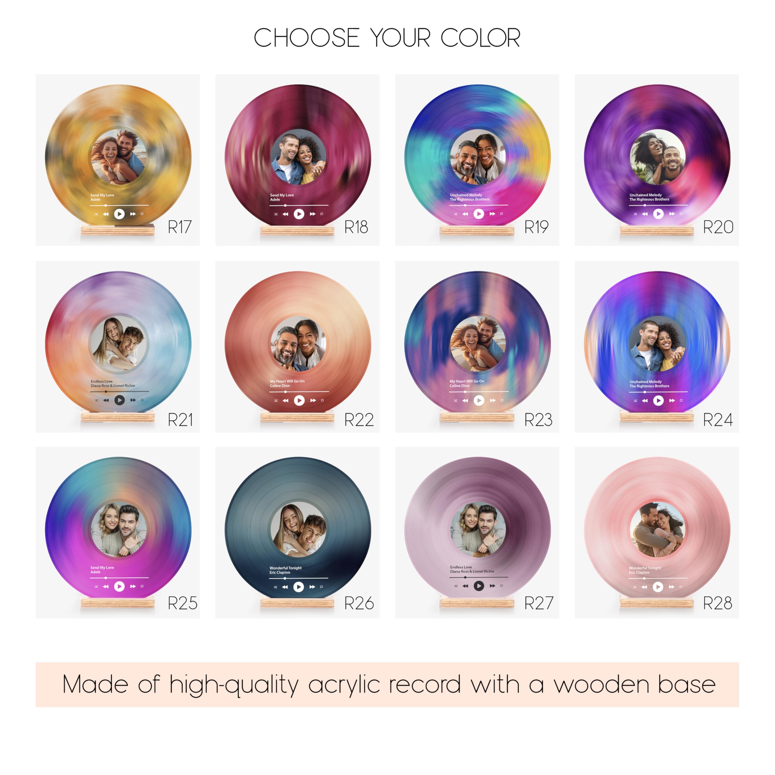 Personalized Vinyl Record, Decorative Vinyl Record With Custom Photo, Personalized Couples Gifts, Photo Gifts For Anniversary, W